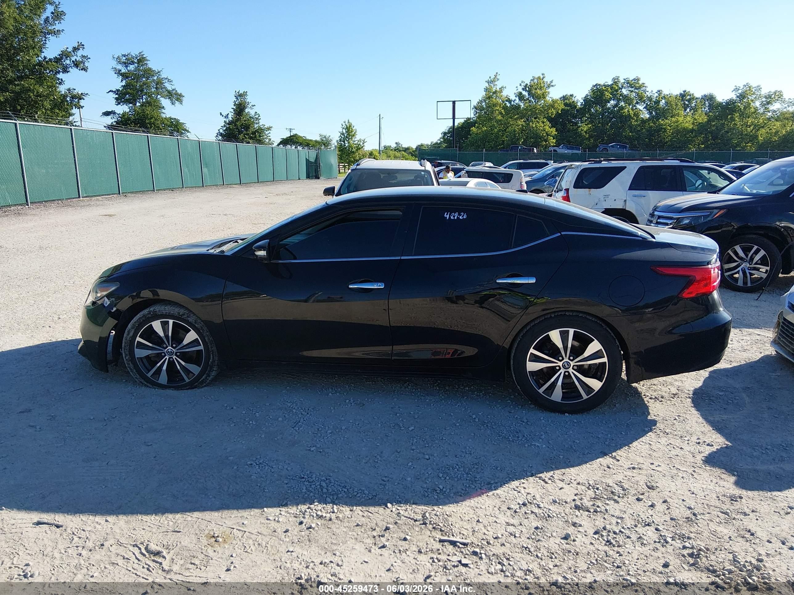2018 Nissan Maxima 3.5 Sv Black vin: 1N4AA6AP4JC407258