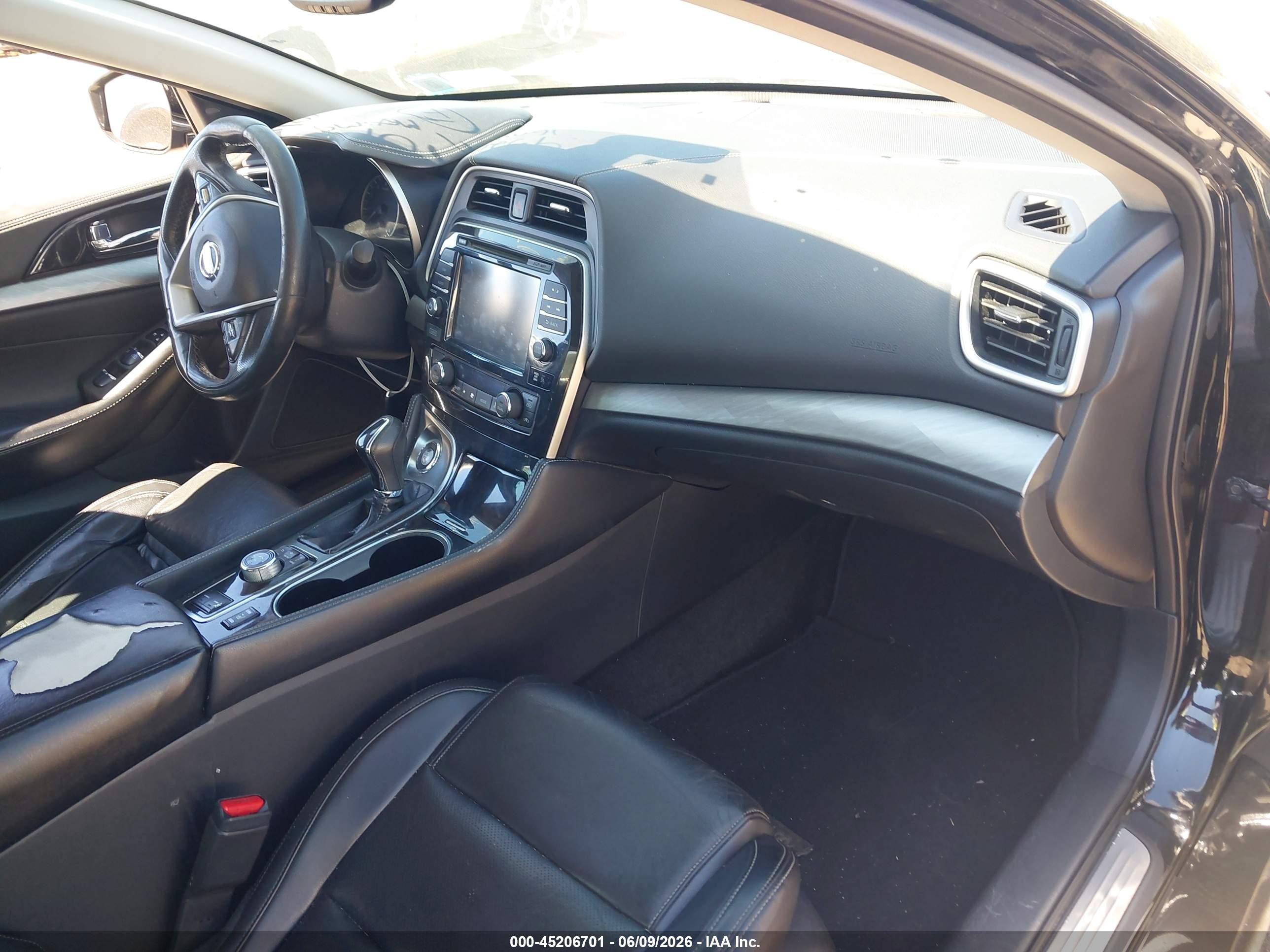 2016 Nissan Maxima 3.5 Sl Black vin: 1N4AA6AP5GC379544