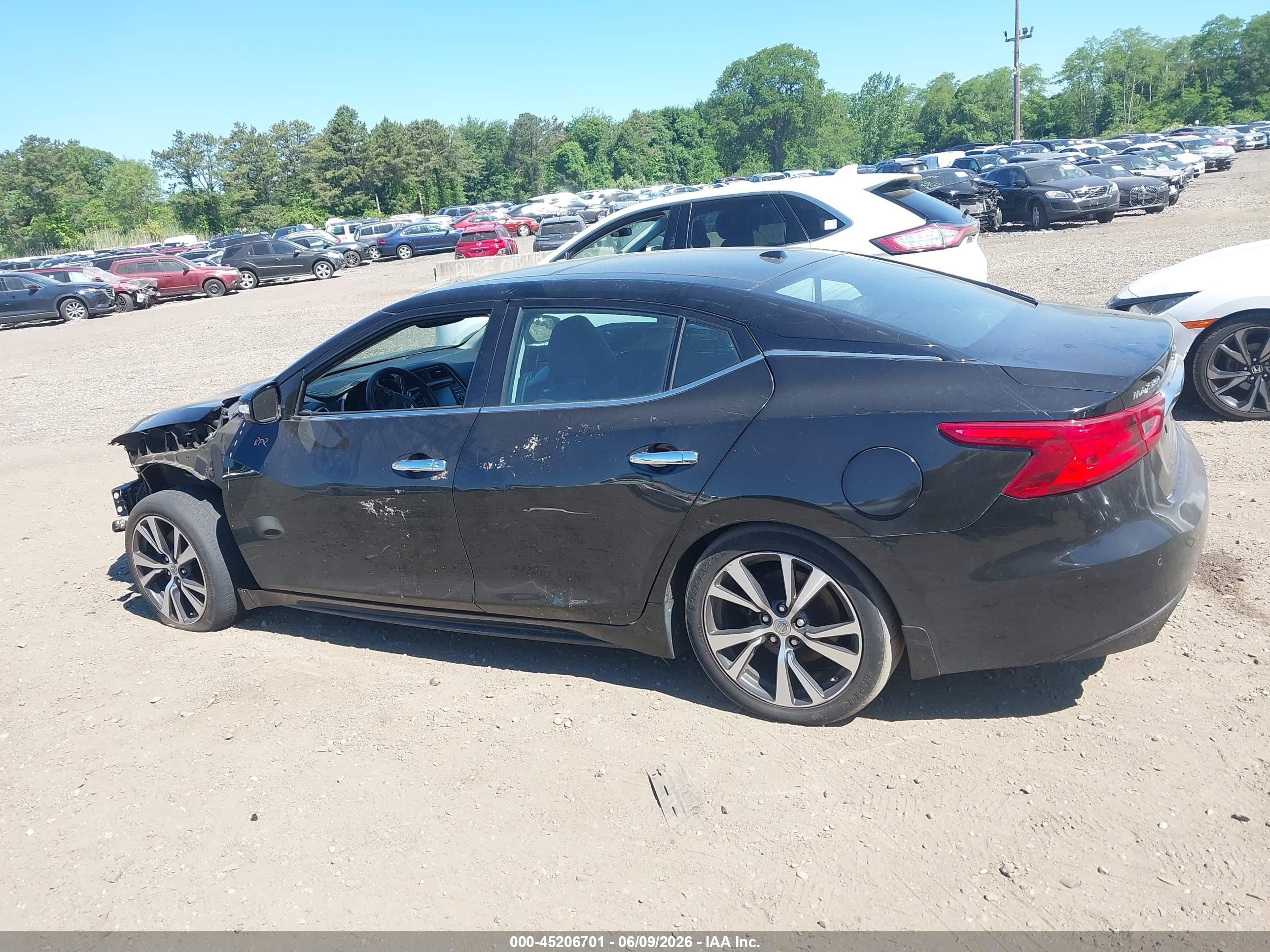 2016 Nissan Maxima 3.5 Sl Black vin: 1N4AA6AP5GC379544