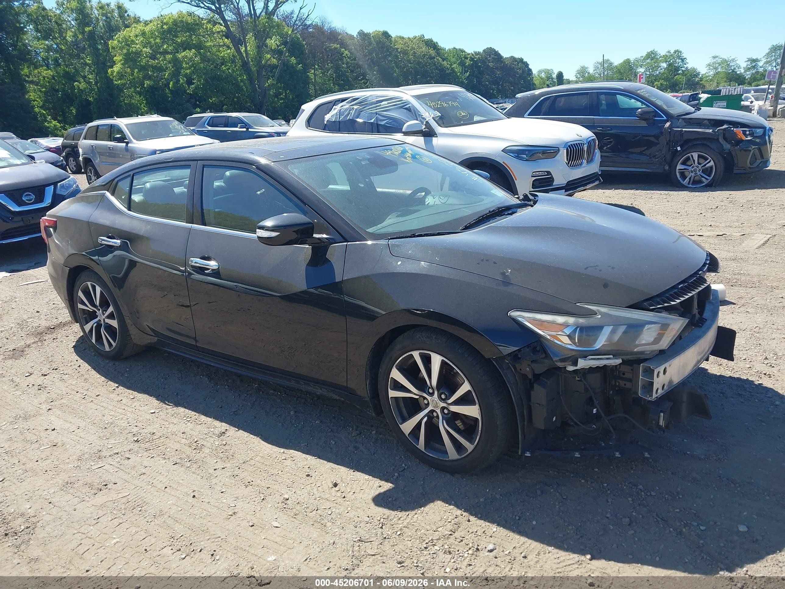 2016 Nissan Maxima 3.5 Sl Black vin: 1N4AA6AP5GC379544