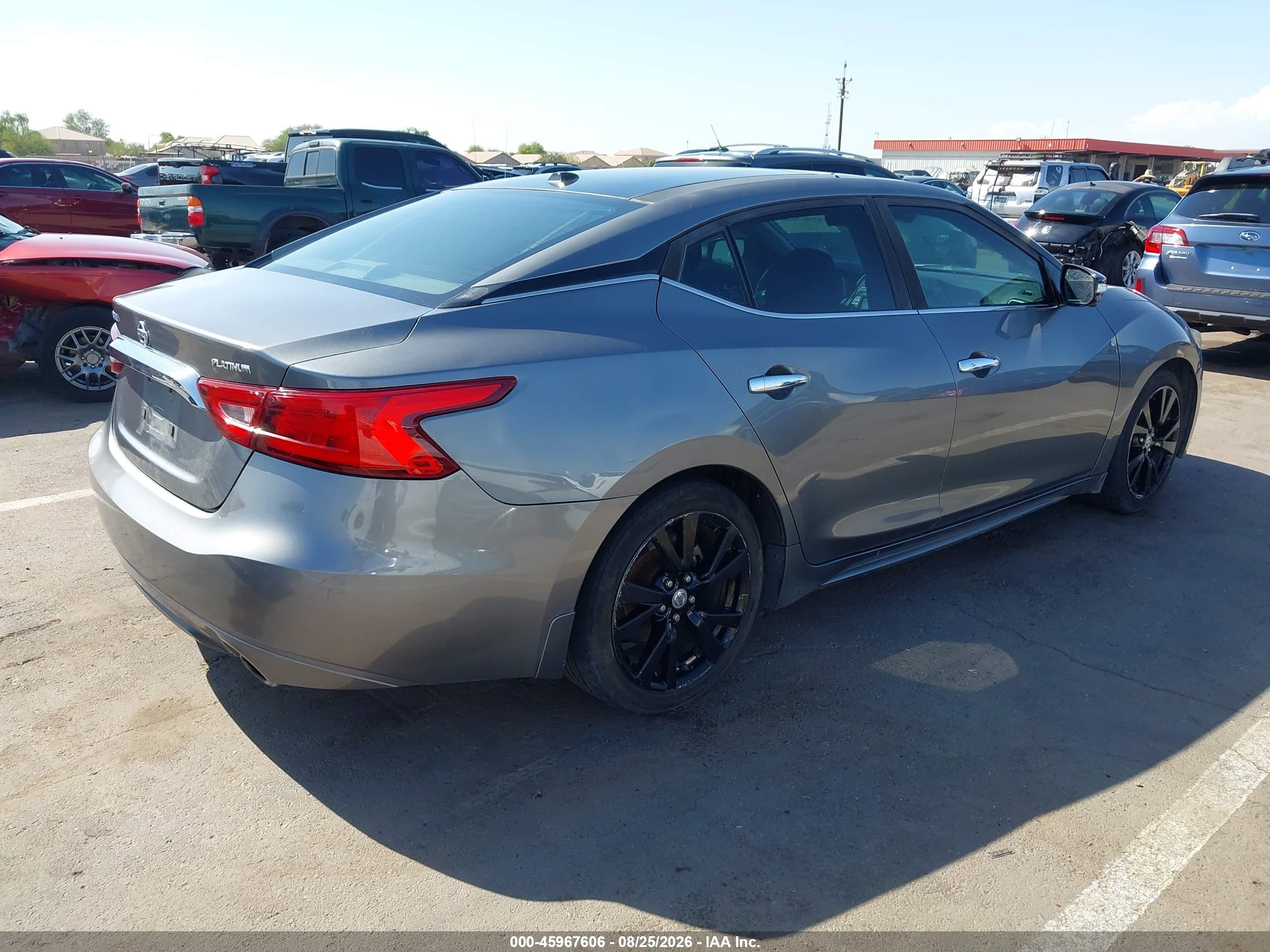 2016 Nissan Maxima 3.5 Platinum Silver vin: 1N4AA6AP5GC447471