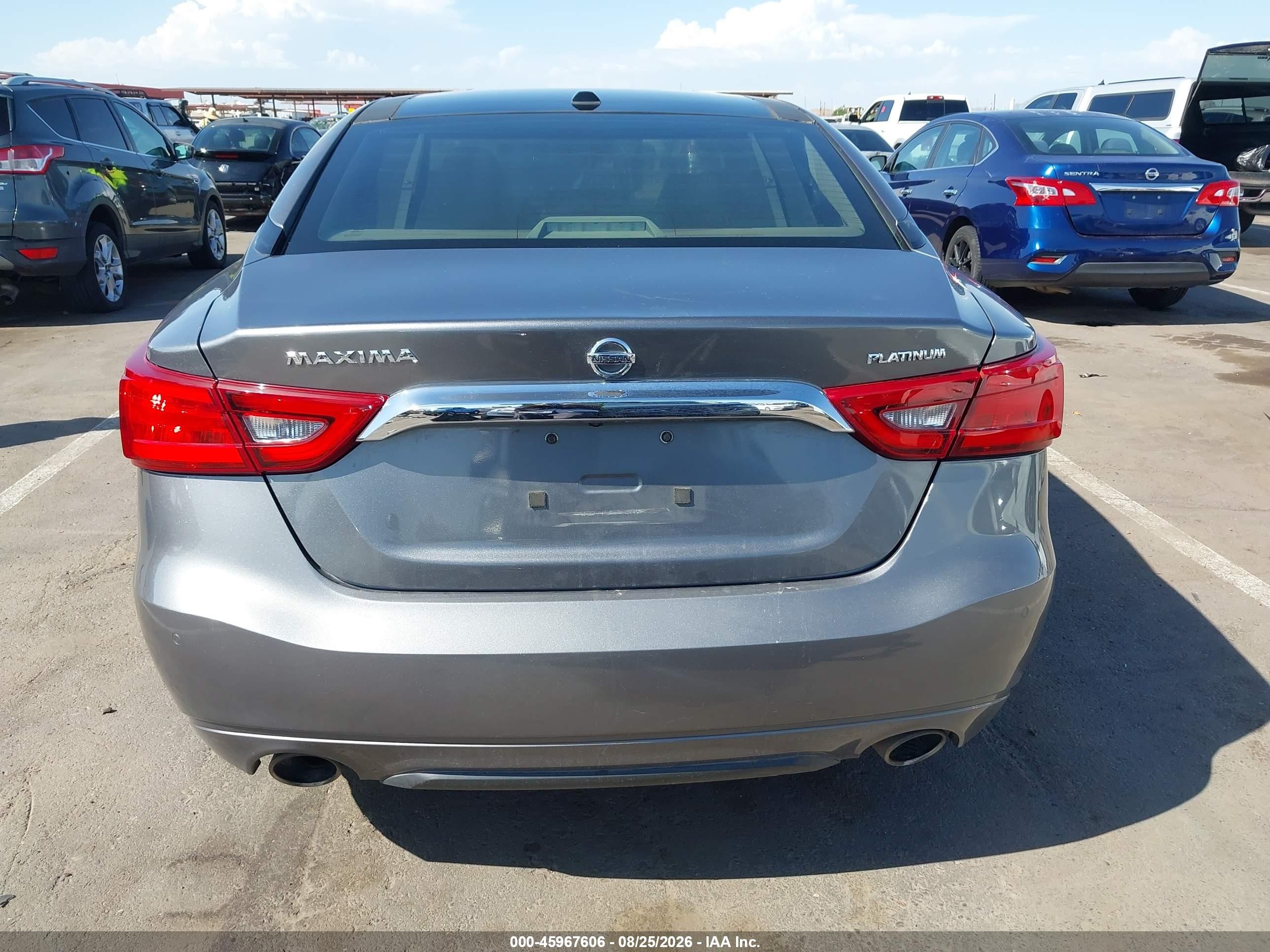 2016 Nissan Maxima 3.5 Platinum Silver vin: 1N4AA6AP5GC447471