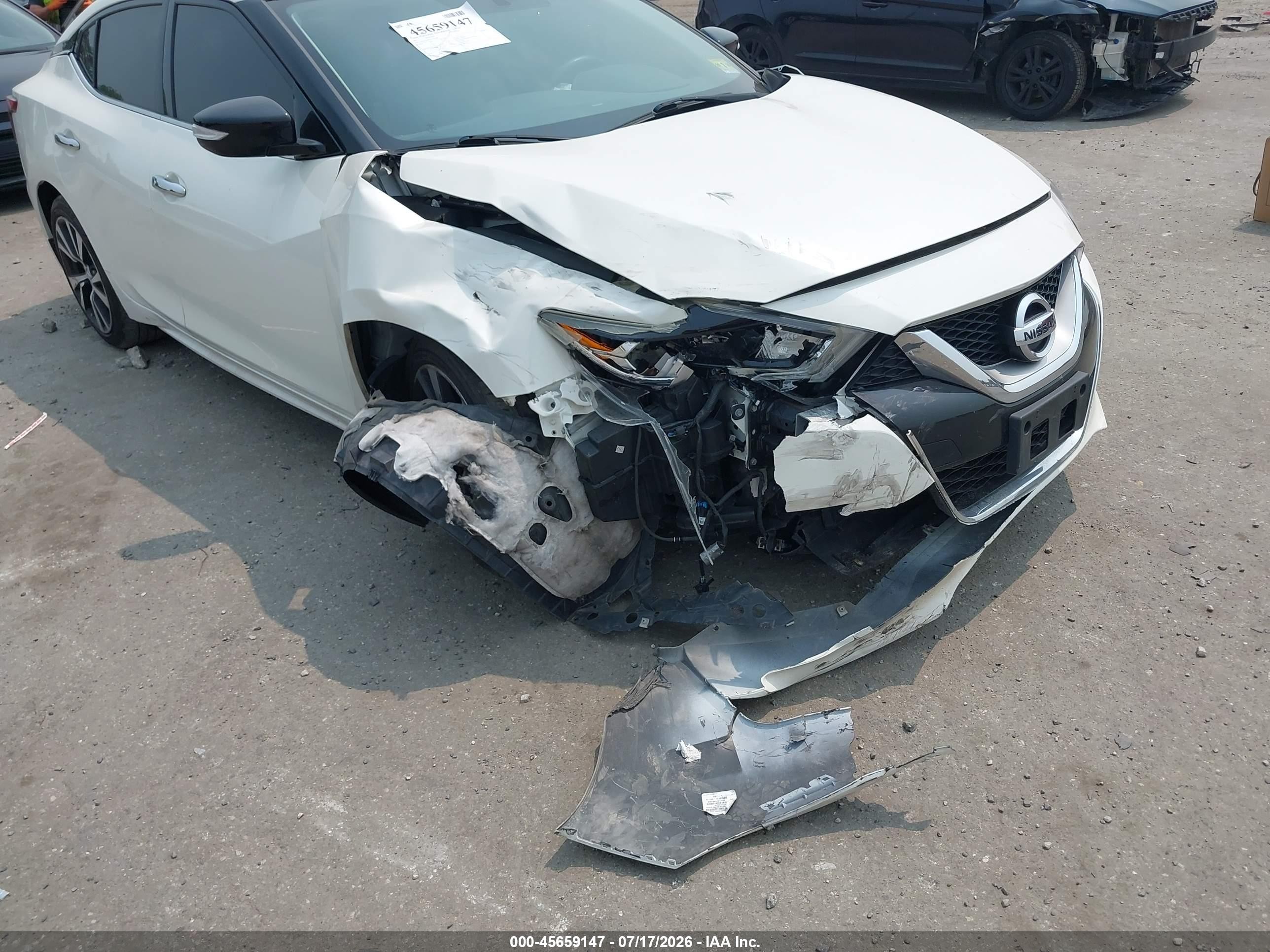 2017 Nissan Maxima 3.5 Sl White vin: 1N4AA6AP5HC391498