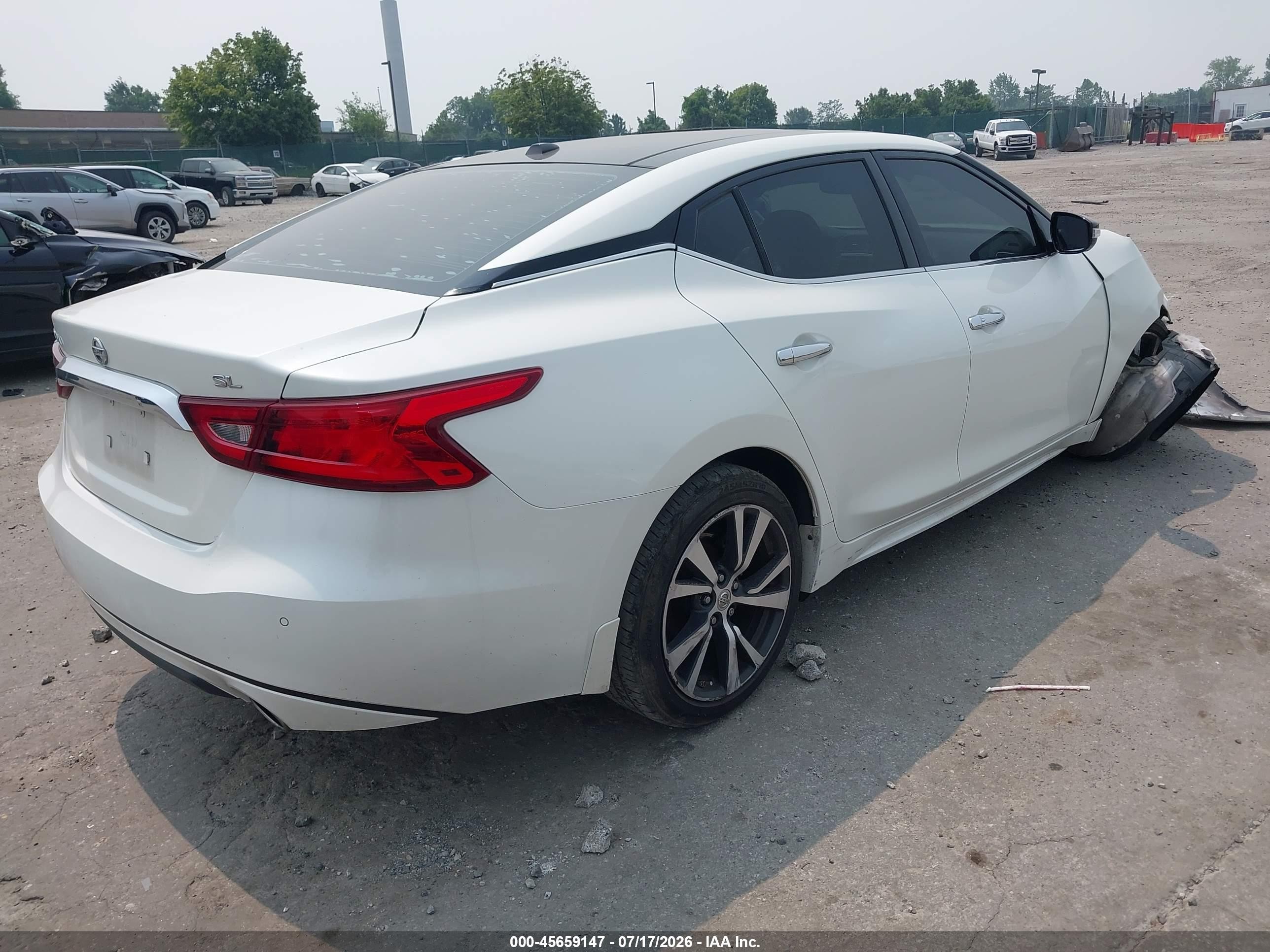 2017 Nissan Maxima 3.5 Sl White vin: 1N4AA6AP5HC391498