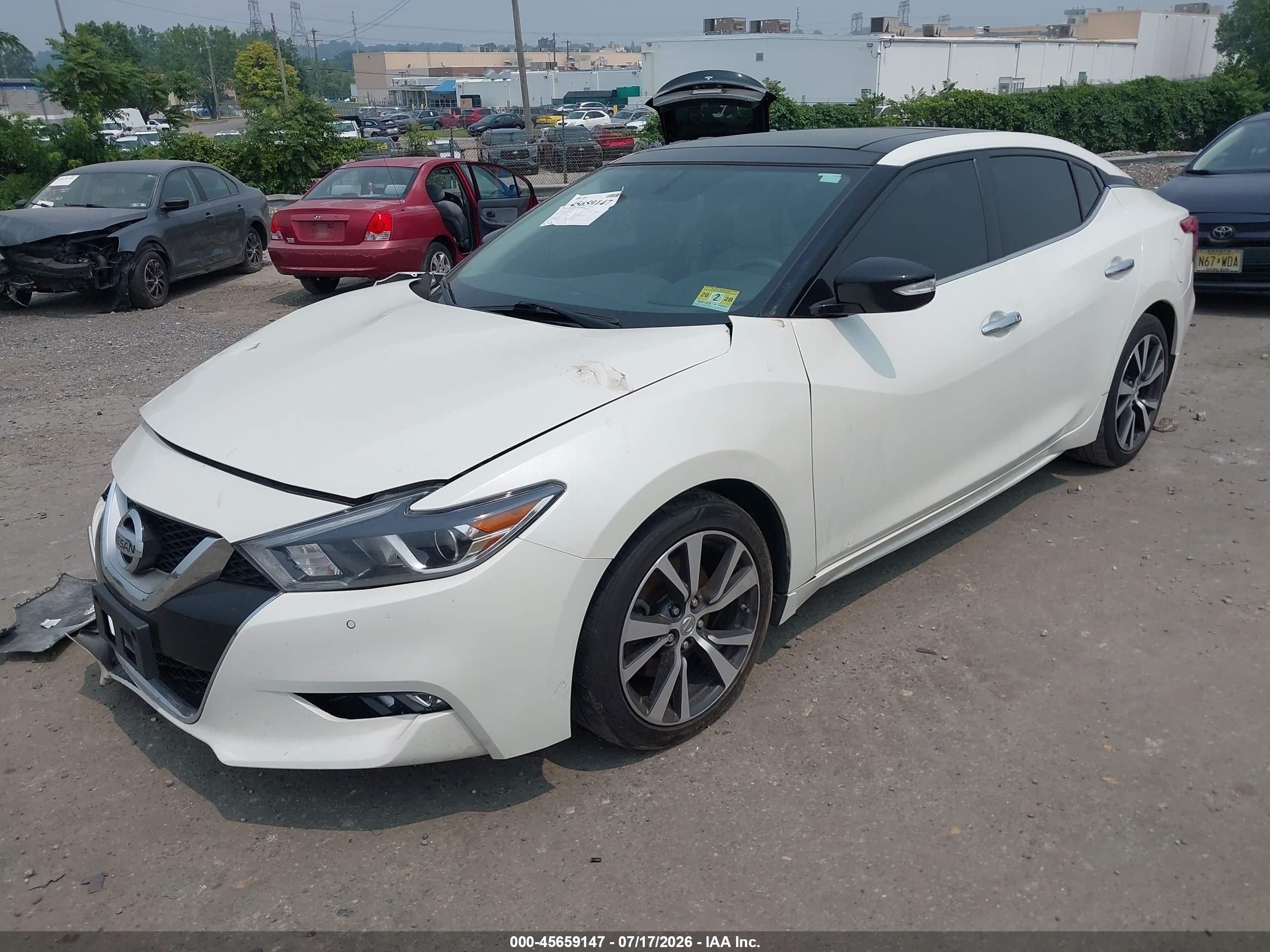 2017 Nissan Maxima 3.5 Sl White vin: 1N4AA6AP5HC391498