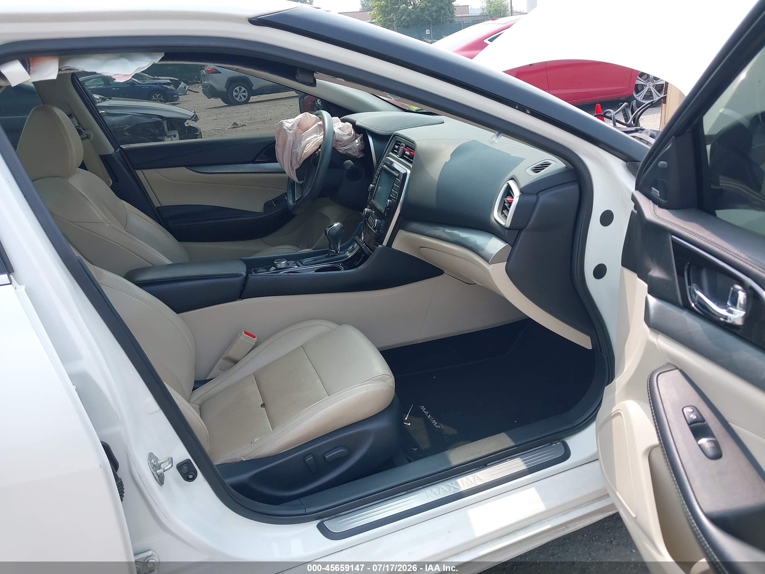 2017 Nissan Maxima 3.5 Sl White vin: 1N4AA6AP5HC391498