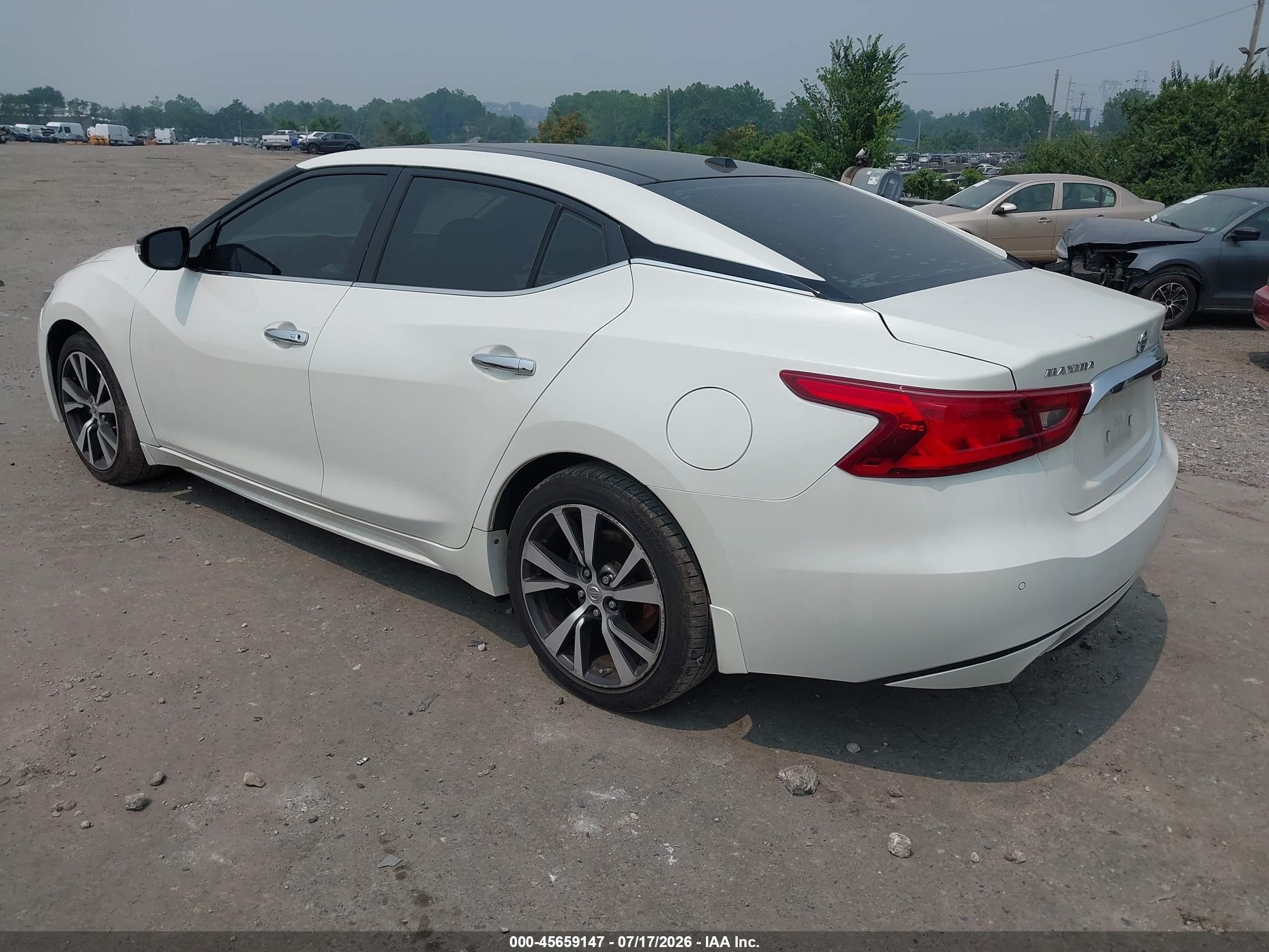 2017 Nissan Maxima 3.5 Sl White vin: 1N4AA6AP5HC391498