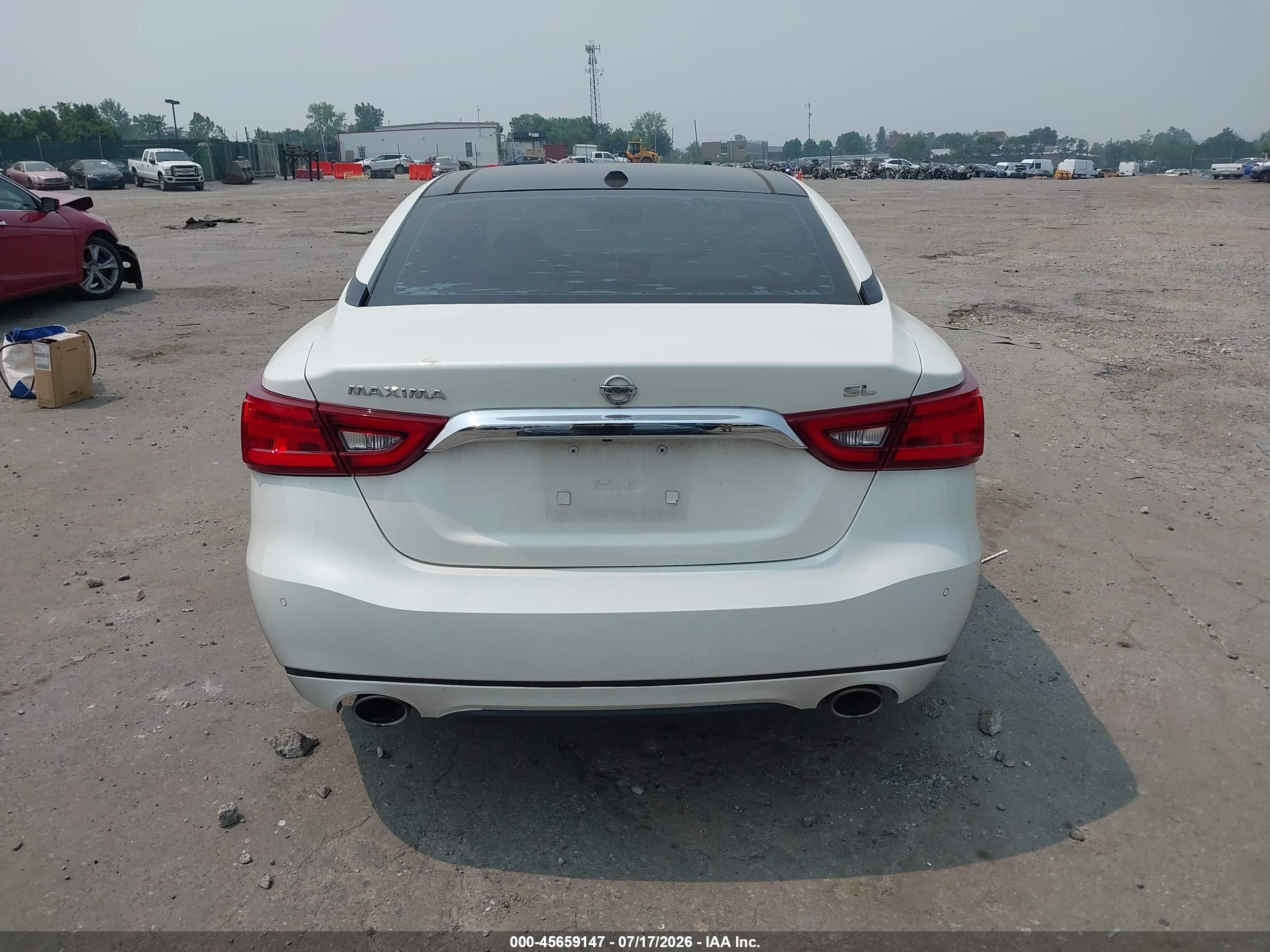 2017 Nissan Maxima 3.5 Sl White vin: 1N4AA6AP5HC391498