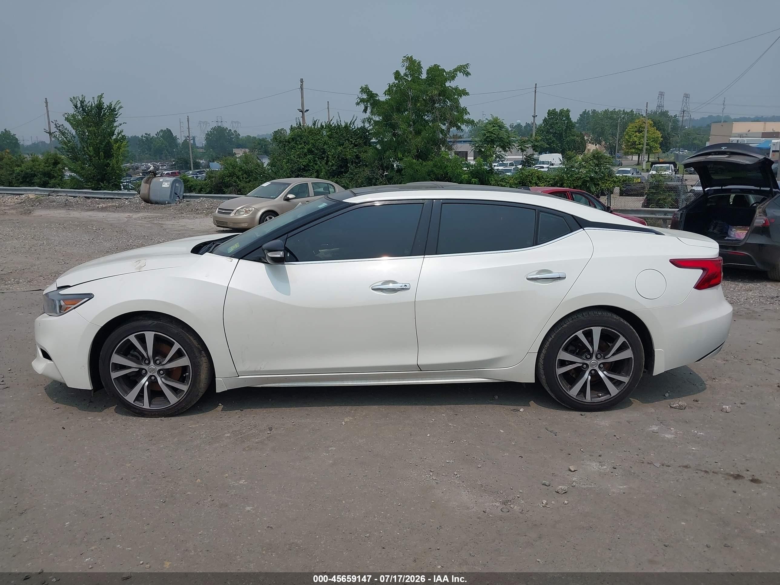 2017 Nissan Maxima 3.5 Sl White vin: 1N4AA6AP5HC391498