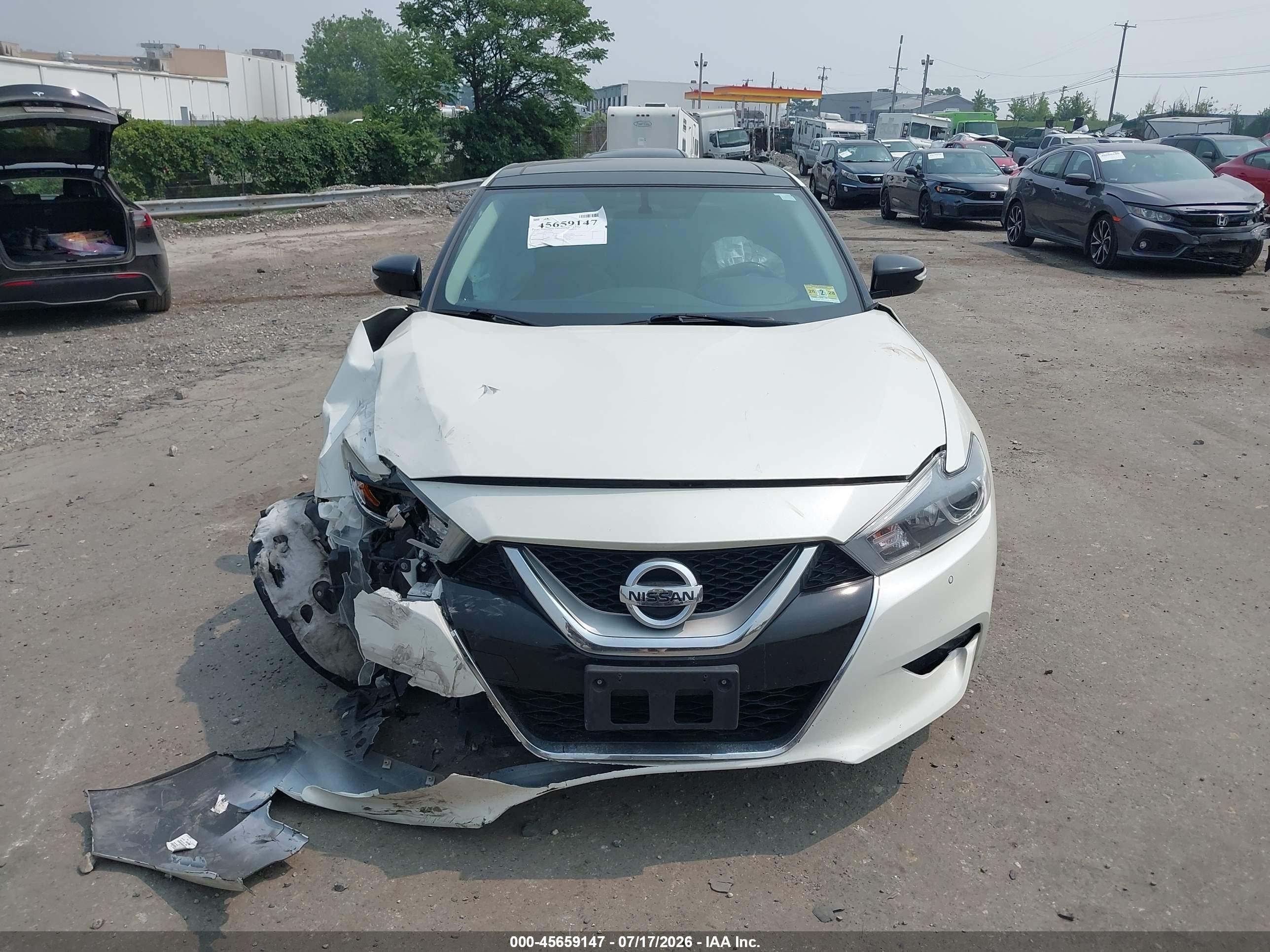 2017 Nissan Maxima 3.5 Sl White vin: 1N4AA6AP5HC391498