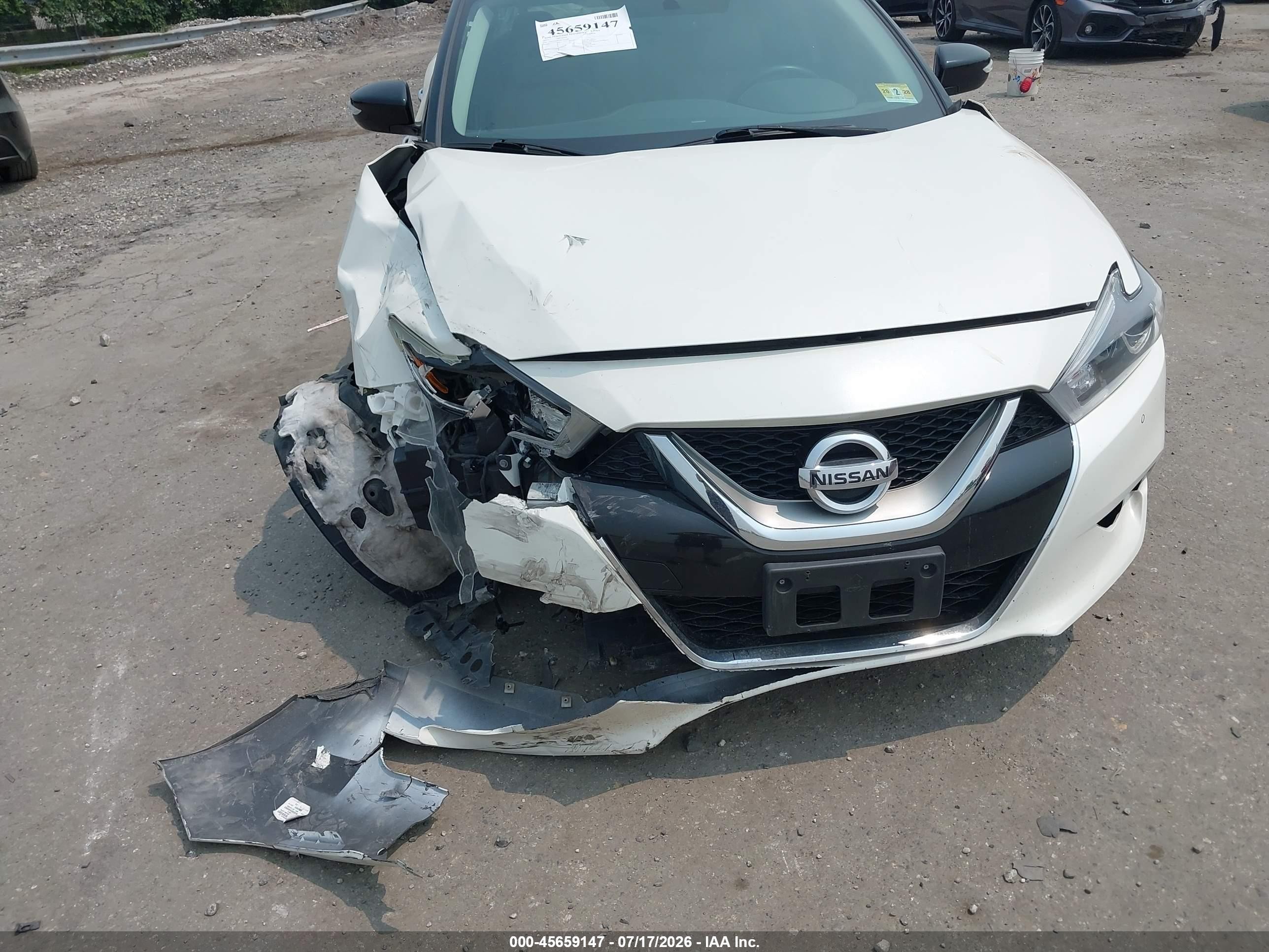 2017 Nissan Maxima 3.5 Sl White vin: 1N4AA6AP5HC391498
