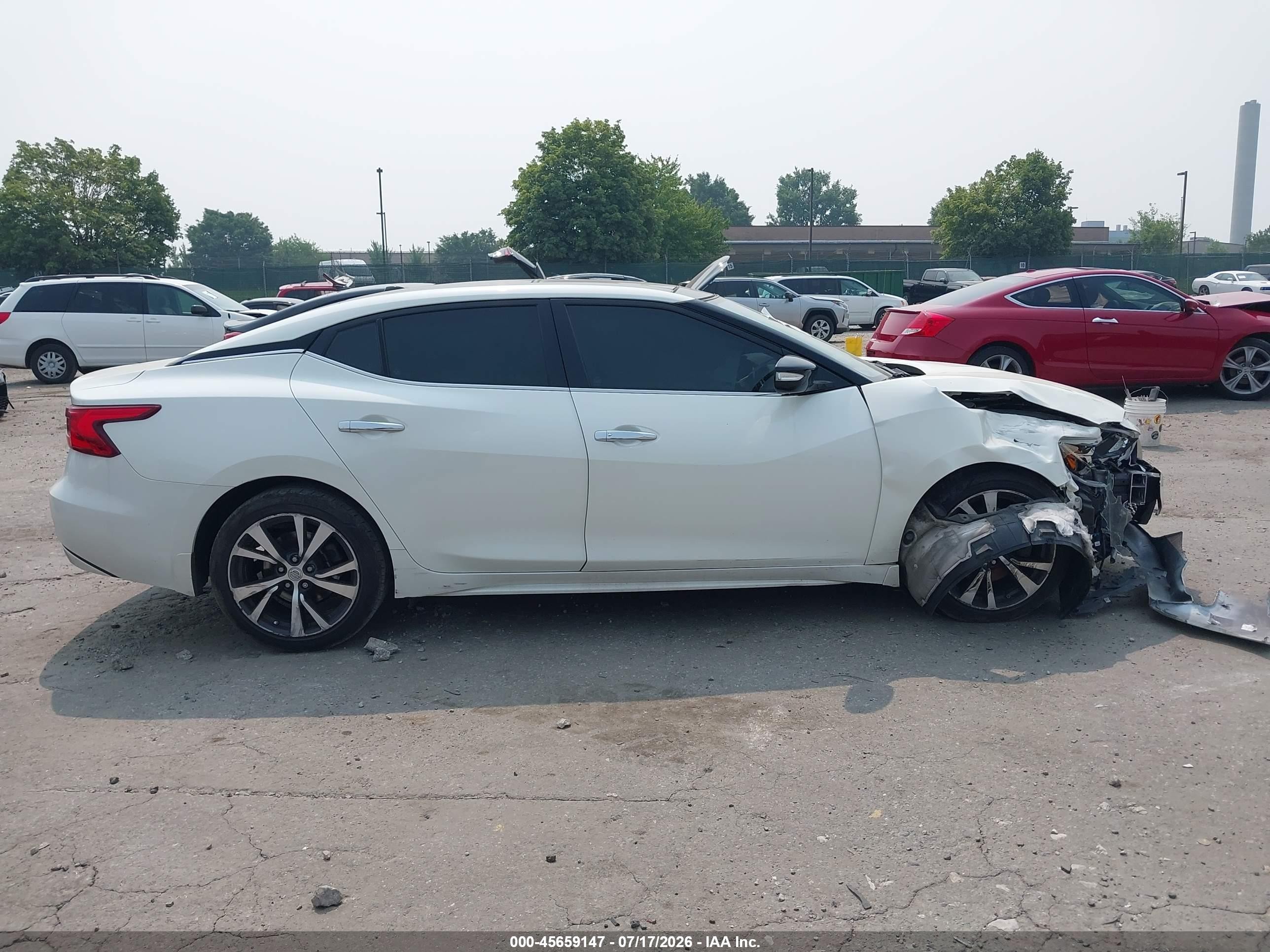 2017 Nissan Maxima 3.5 Sl White vin: 1N4AA6AP5HC391498