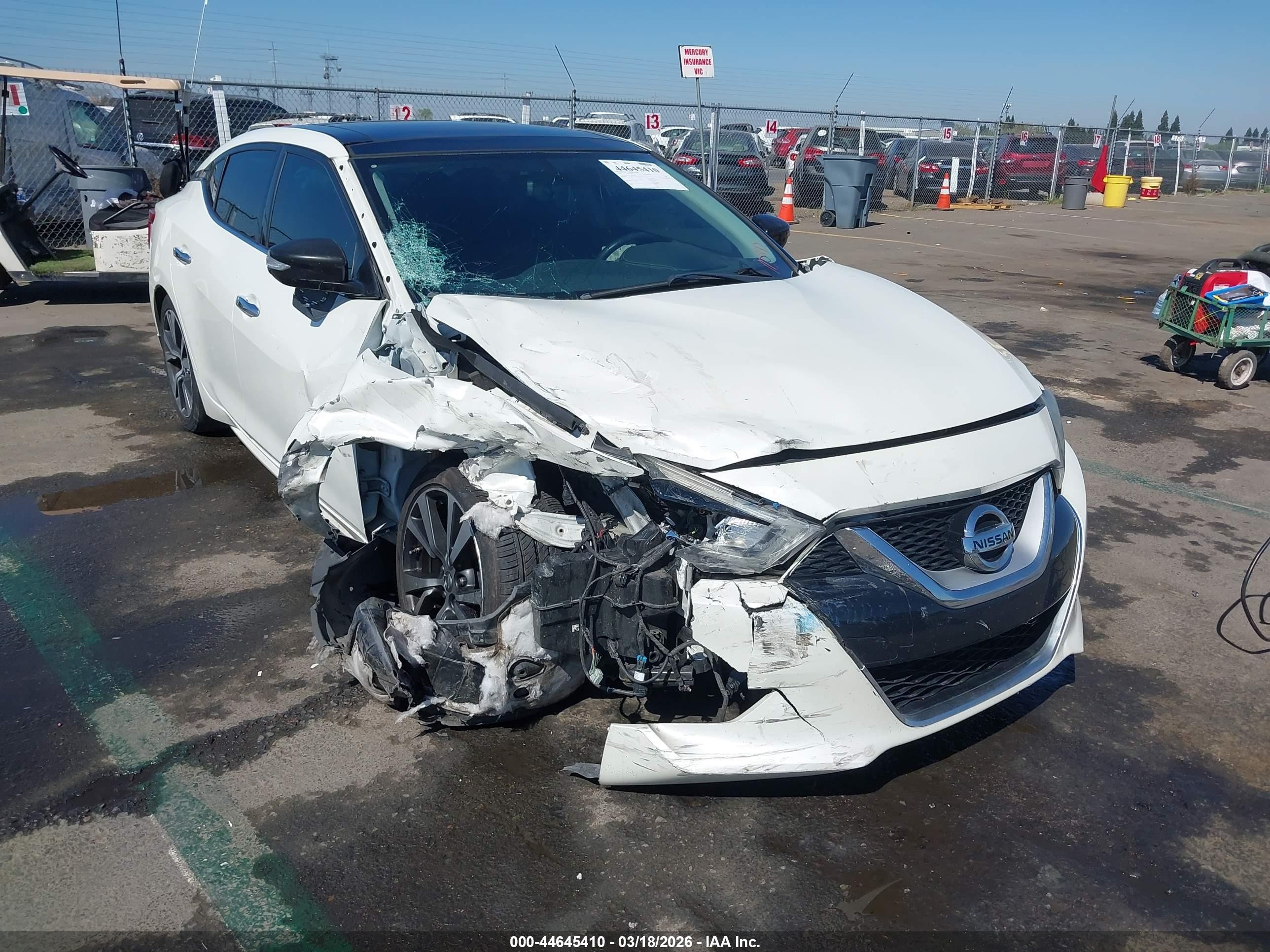 2017 Nissan Maxima 3.5 Sl White vin: 1N4AA6AP5HC414553