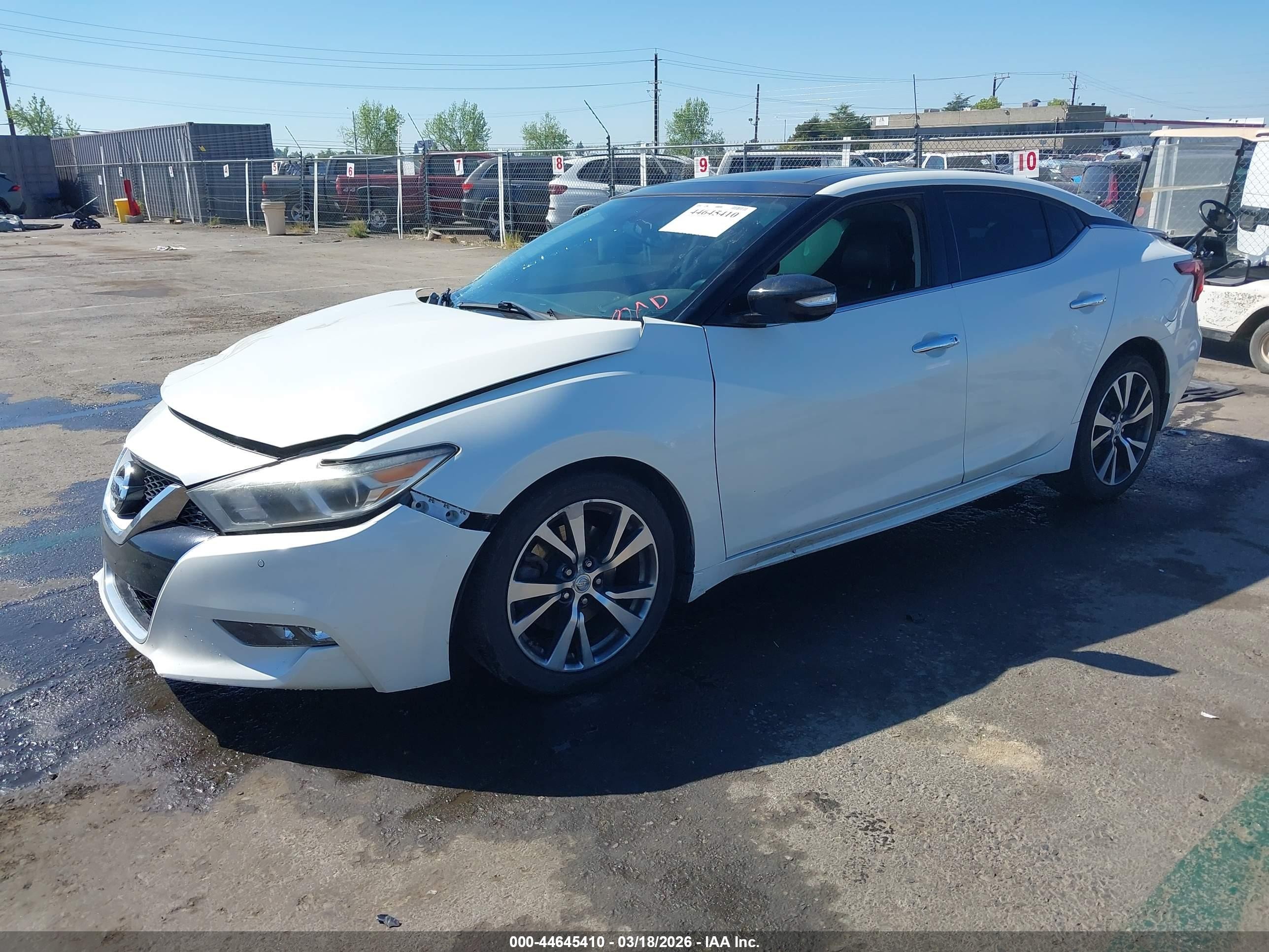 2017 Nissan Maxima 3.5 Sl White vin: 1N4AA6AP5HC414553