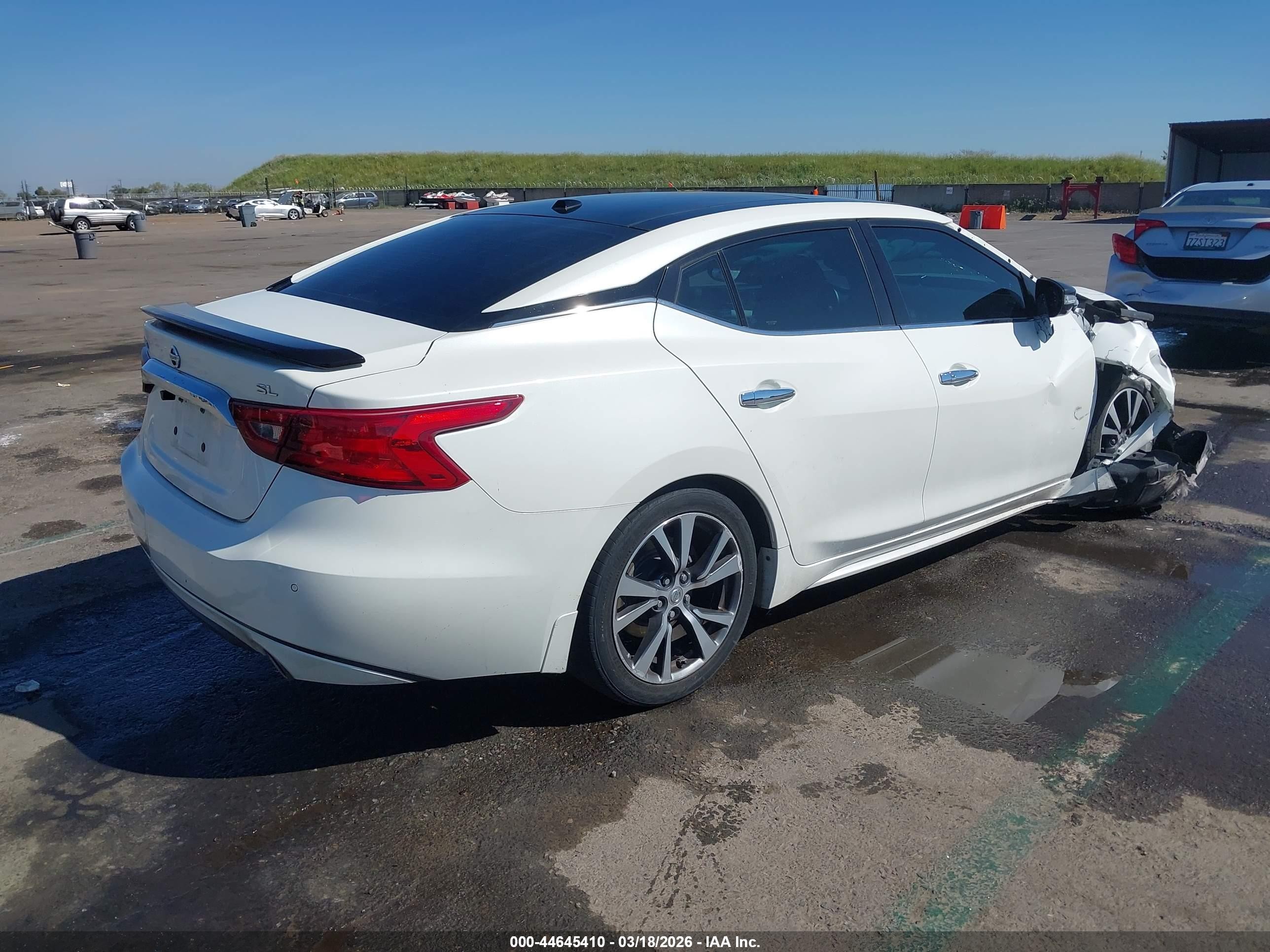 2017 Nissan Maxima 3.5 Sl White vin: 1N4AA6AP5HC414553