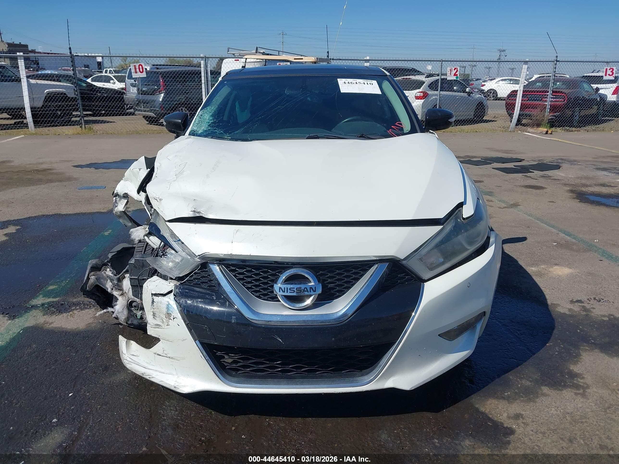 2017 Nissan Maxima 3.5 Sl White vin: 1N4AA6AP5HC414553