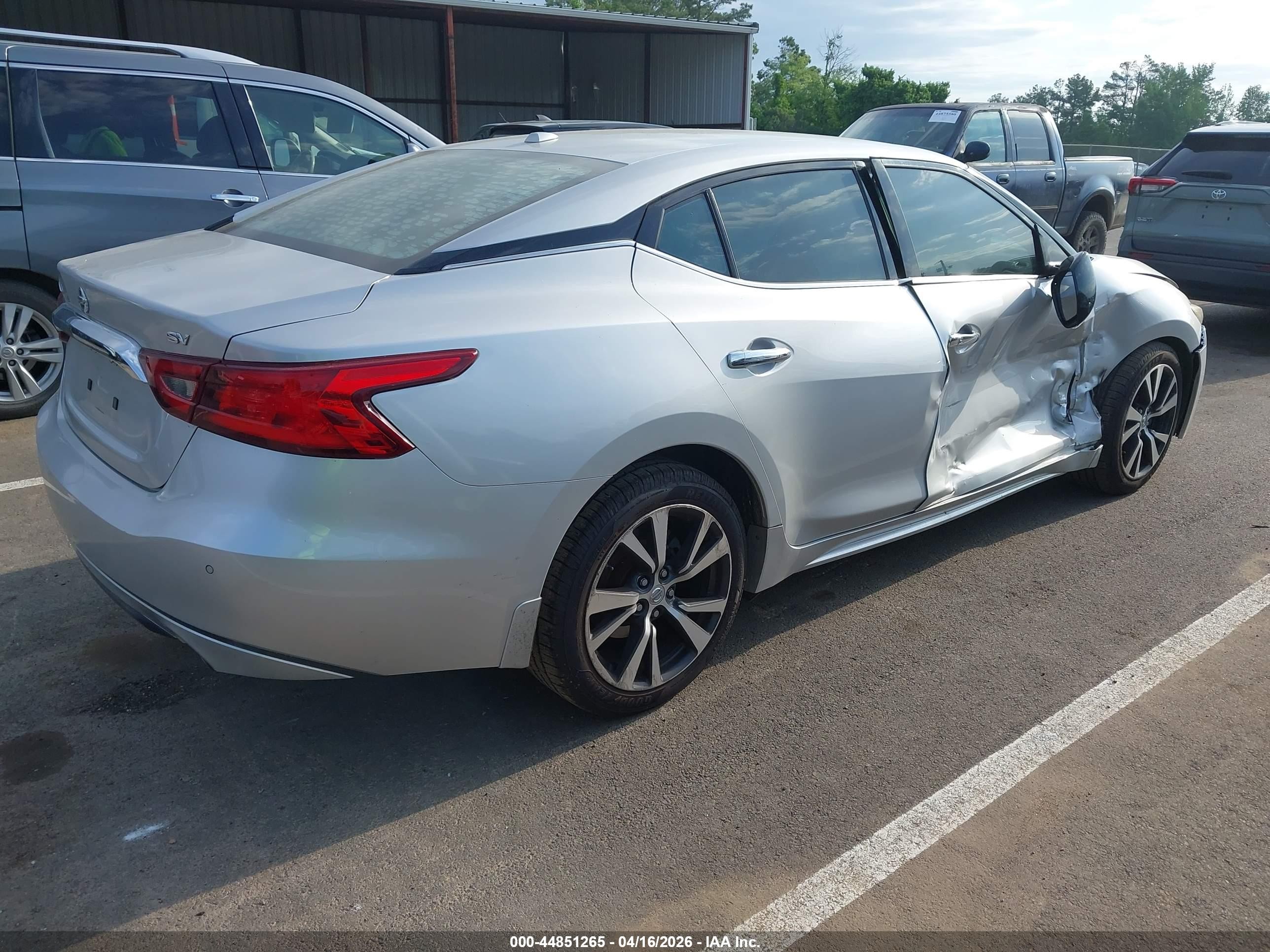 2016 Nissan Maxima 3.5 Sv Серебряный vin: 1N4AA6AP6GC406718