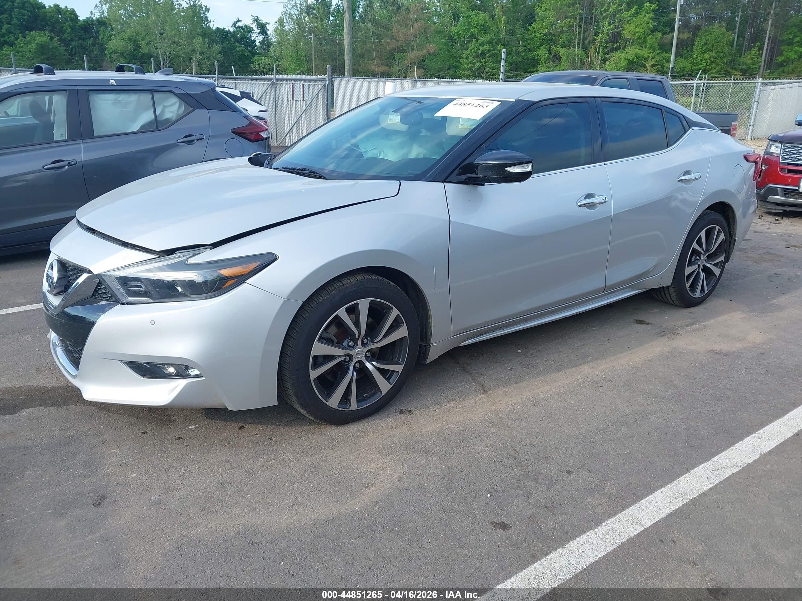 2016 Nissan Maxima 3.5 Sv Серебряный vin: 1N4AA6AP6GC406718