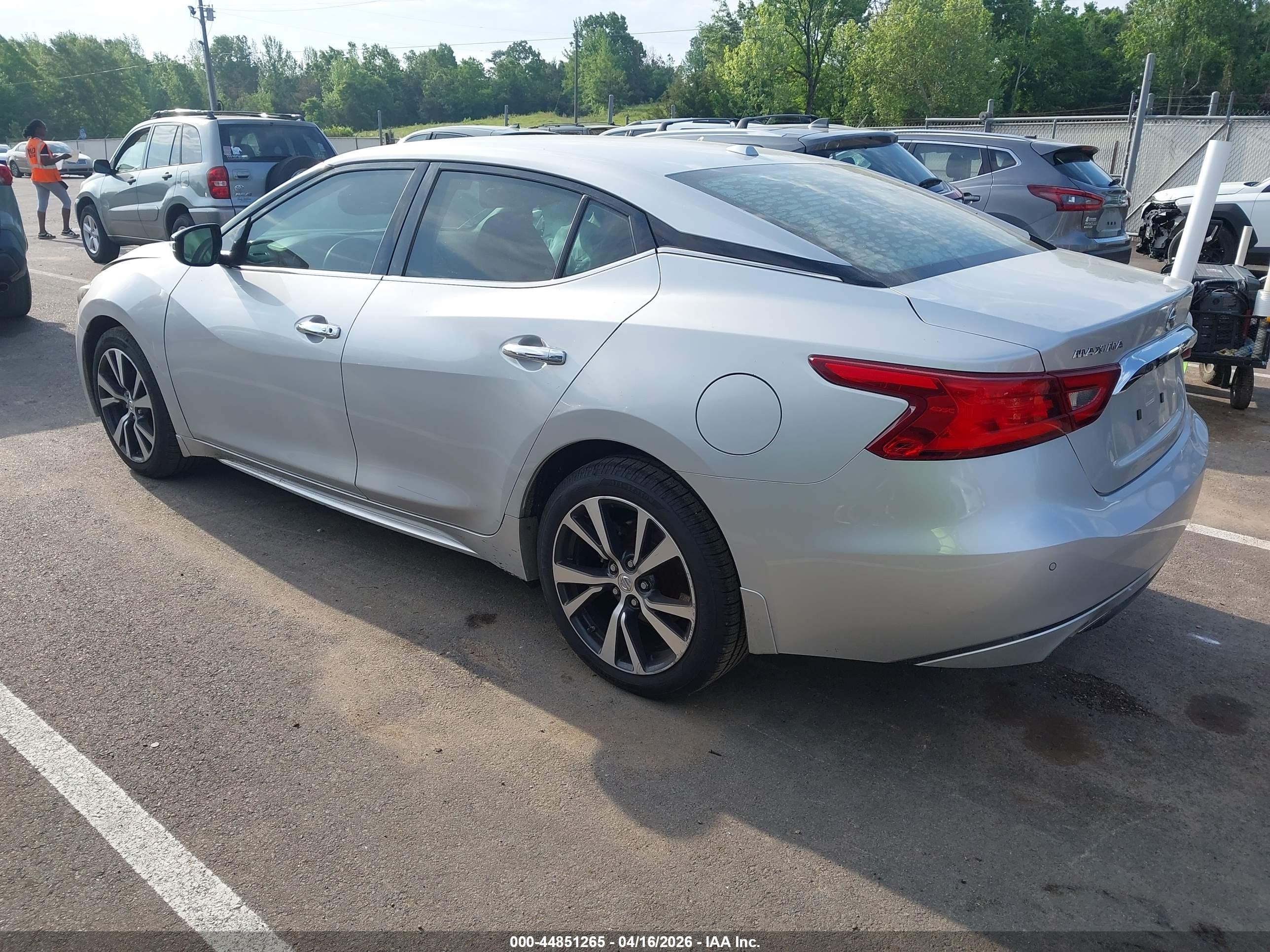 2016 Nissan Maxima 3.5 Sv Серебряный vin: 1N4AA6AP6GC406718