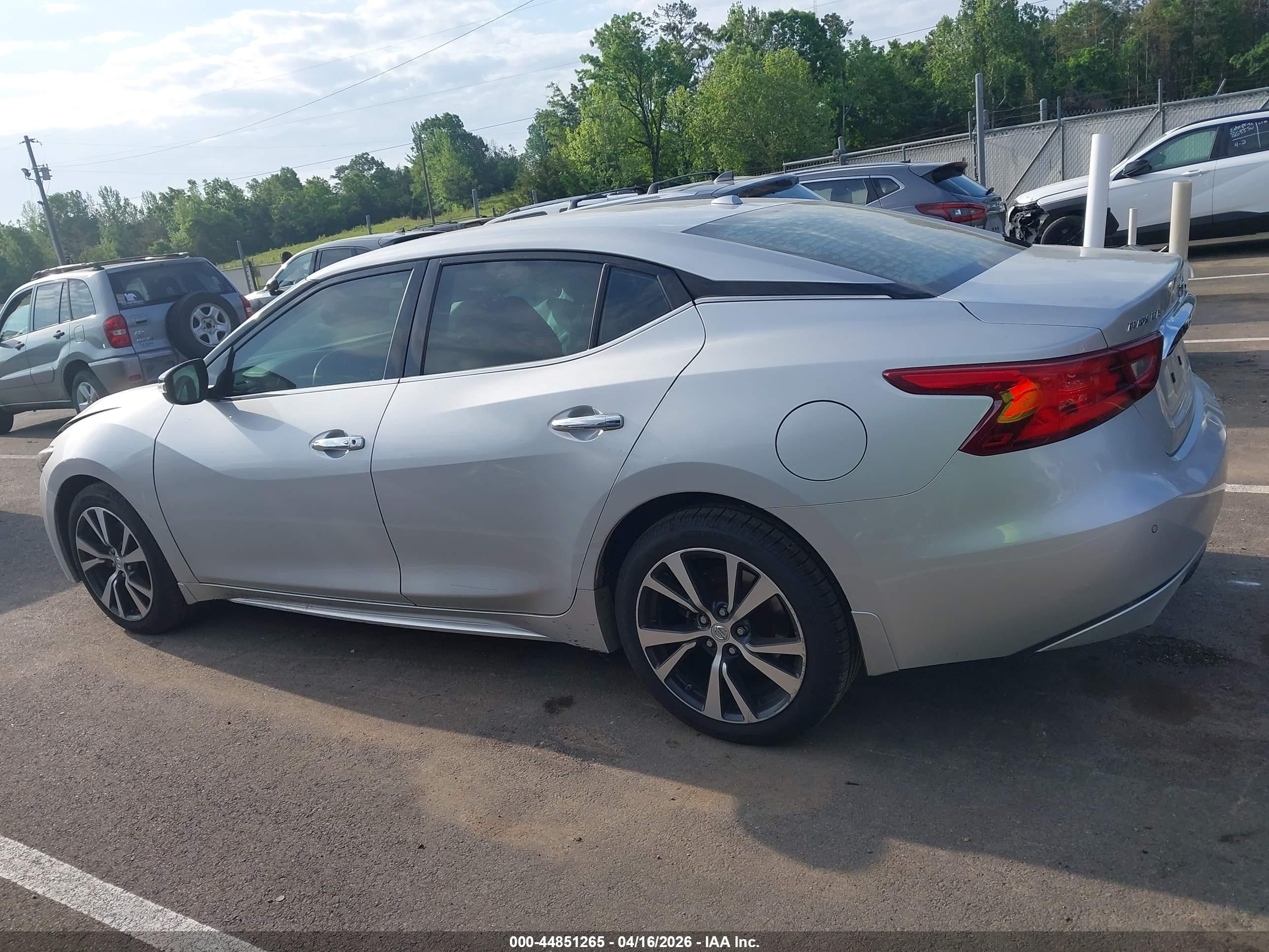 2016 Nissan Maxima 3.5 Sv Серебряный vin: 1N4AA6AP6GC406718