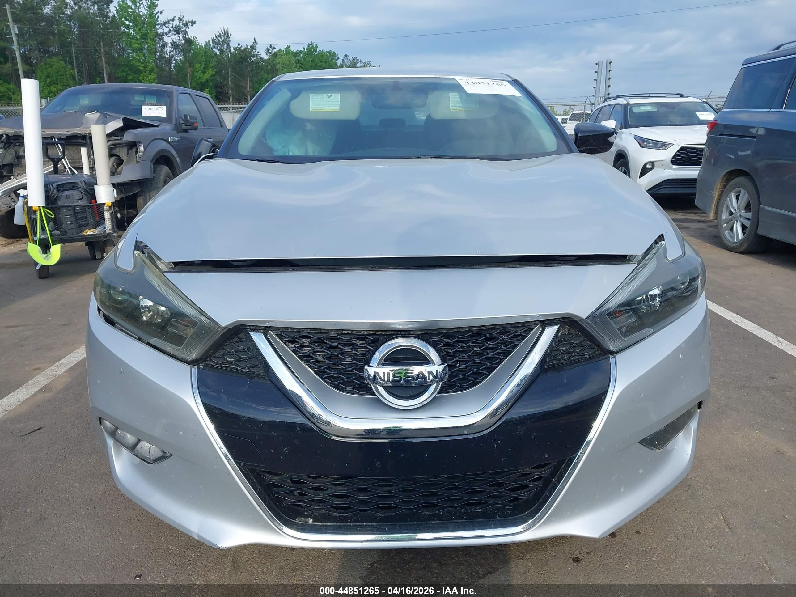 2016 Nissan Maxima 3.5 Sv Серебряный vin: 1N4AA6AP6GC406718