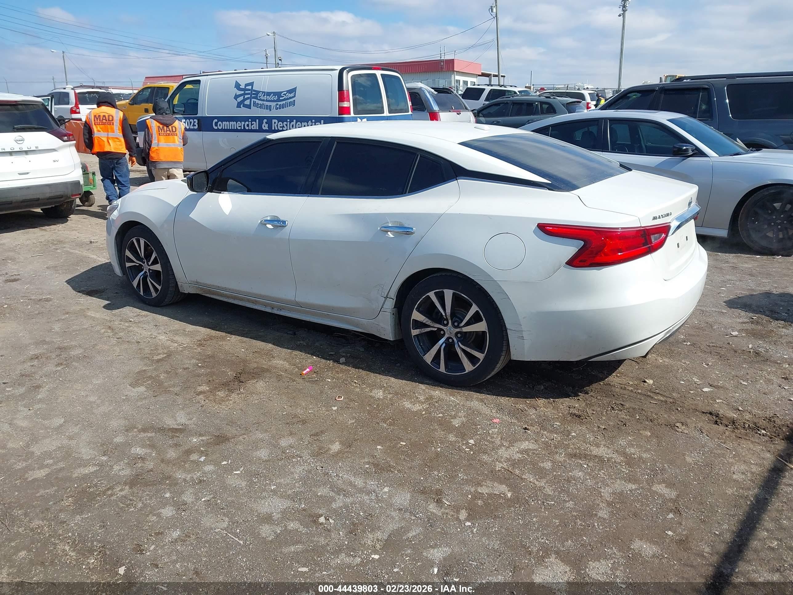2016 Nissan Maxima 3.5 S White vin: 1N4AA6AP6GC423275