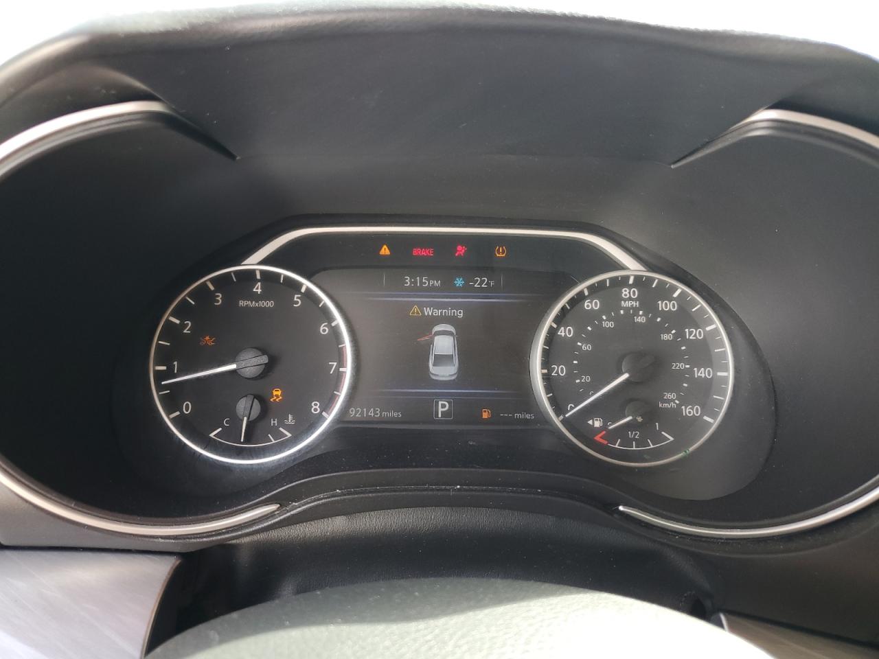 2018 Nissan Maxima 3.5 Sv Black vin: 1N4AA6AP6JC370424 Damage: Warning Light - Air Bag, On, Unacceptable