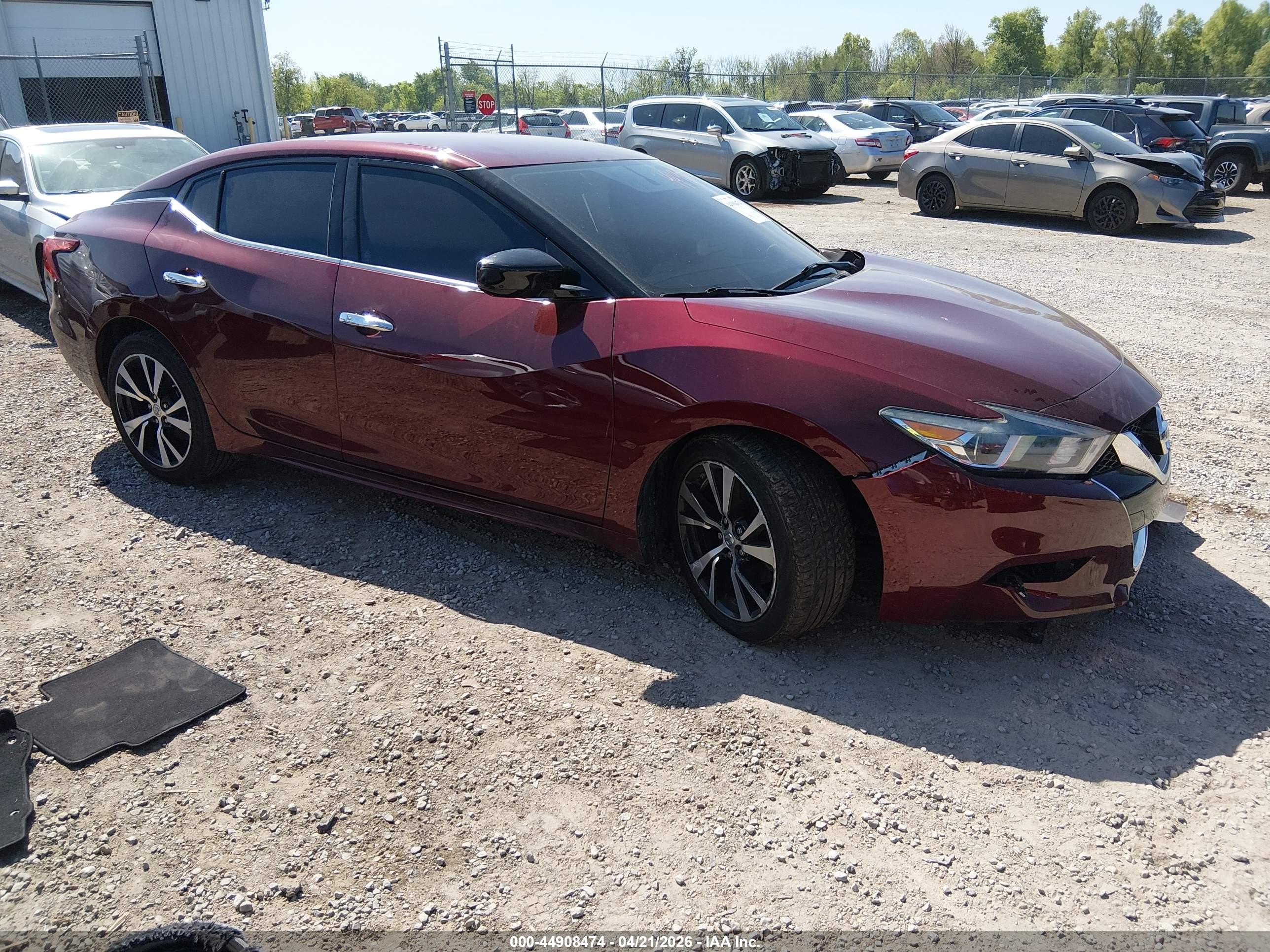 2018 Nissan Maxima 3.5 S Maroon vin: 1N4AA6AP6JC371069