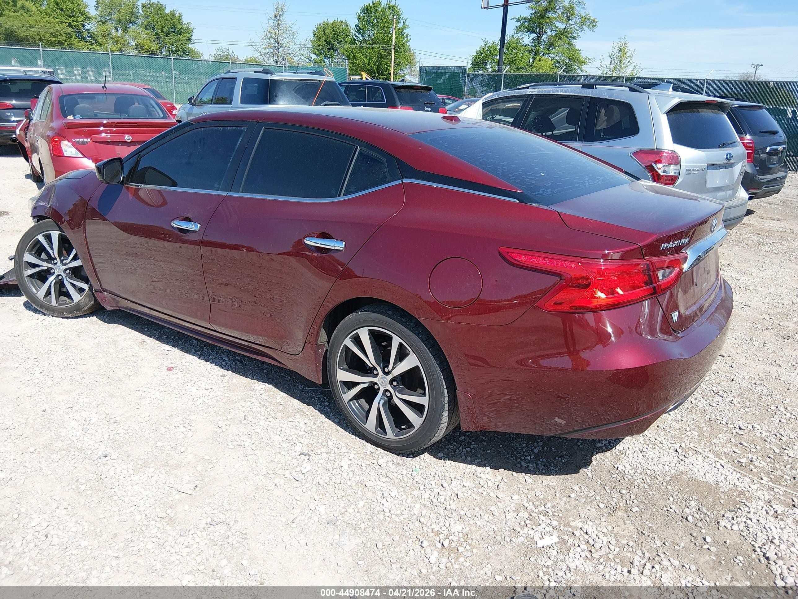 2018 Nissan Maxima 3.5 S Maroon vin: 1N4AA6AP6JC371069