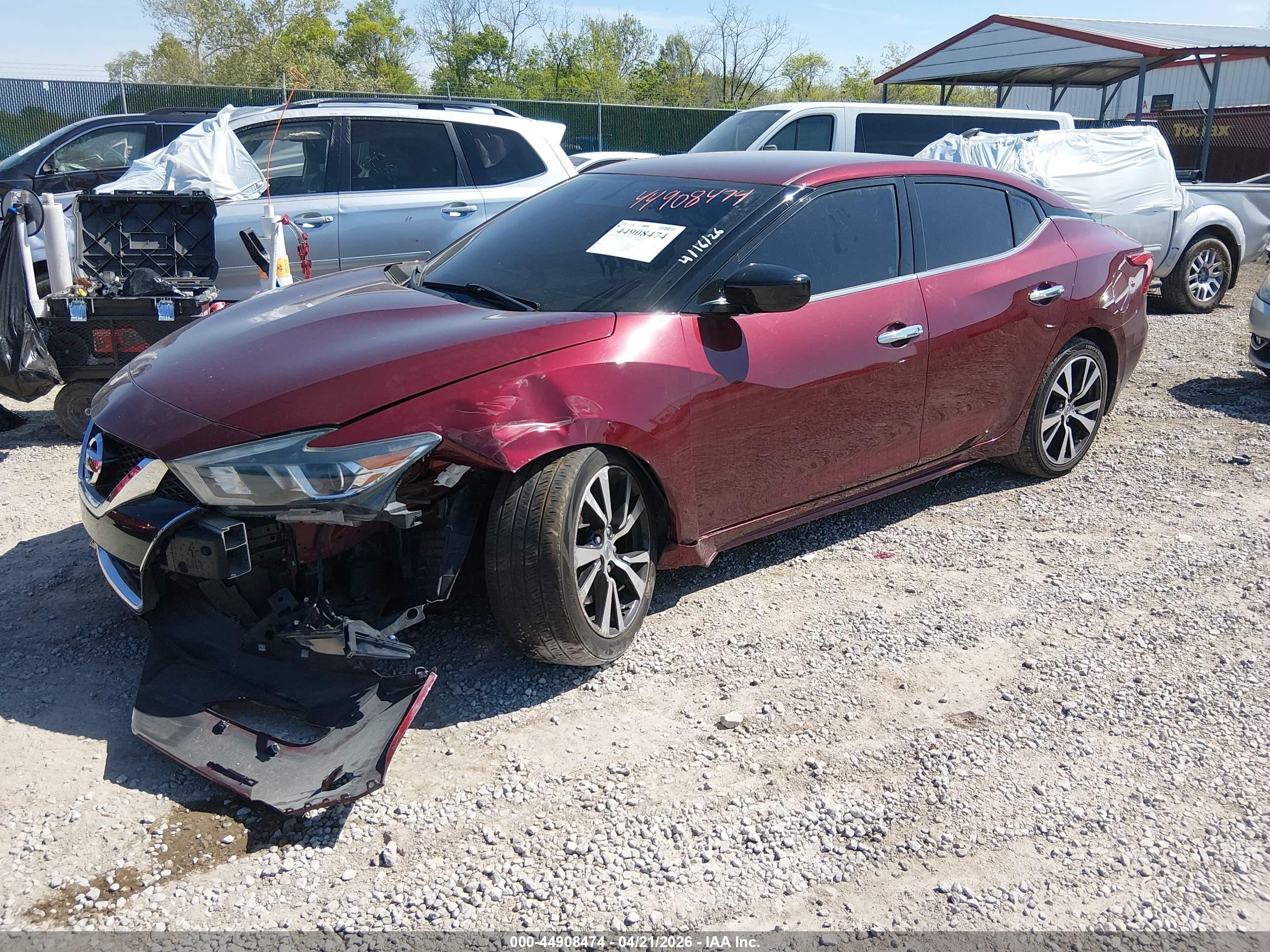 2018 Nissan Maxima 3.5 S Maroon vin: 1N4AA6AP6JC371069