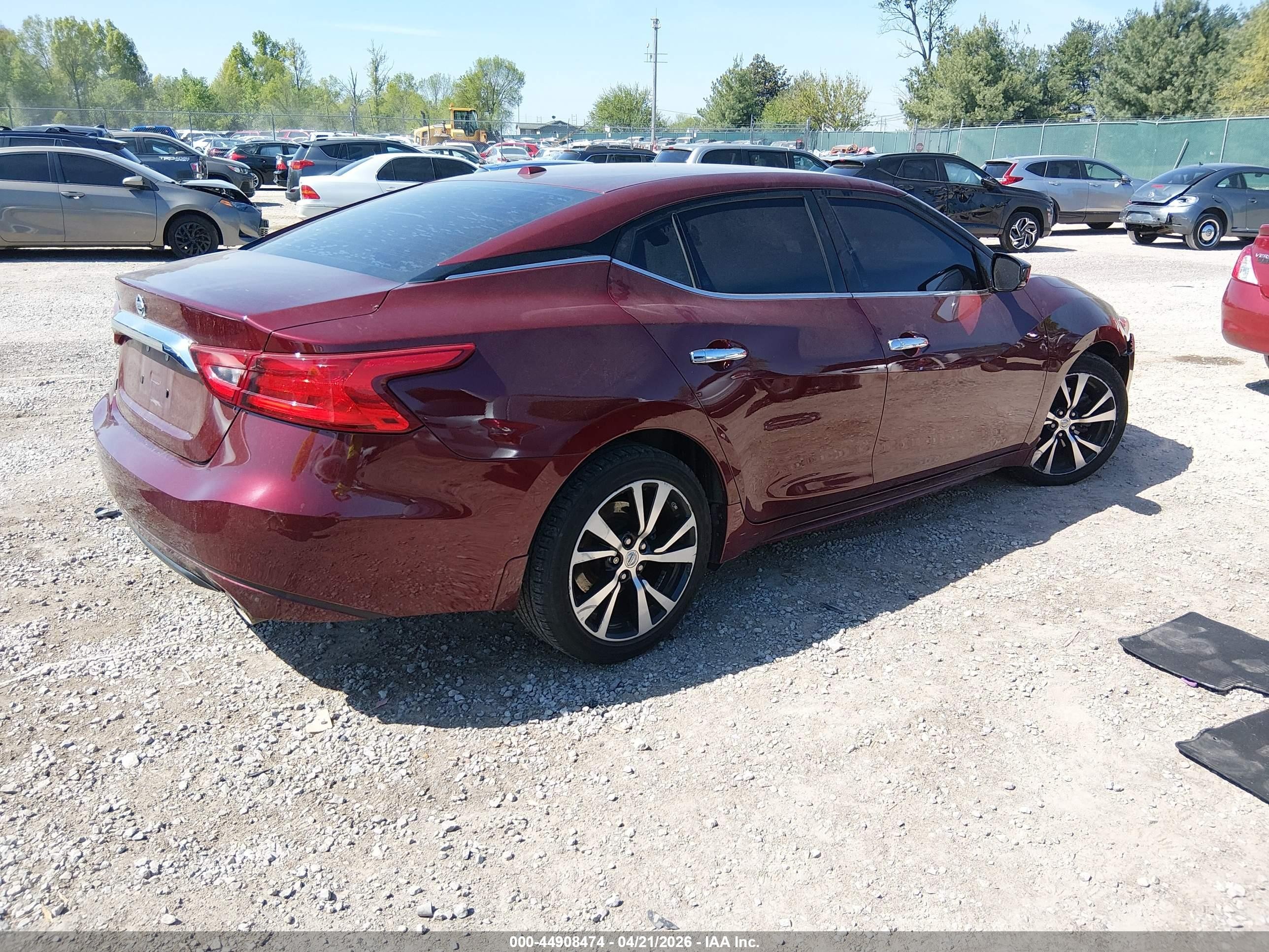2018 Nissan Maxima 3.5 S Maroon vin: 1N4AA6AP6JC371069