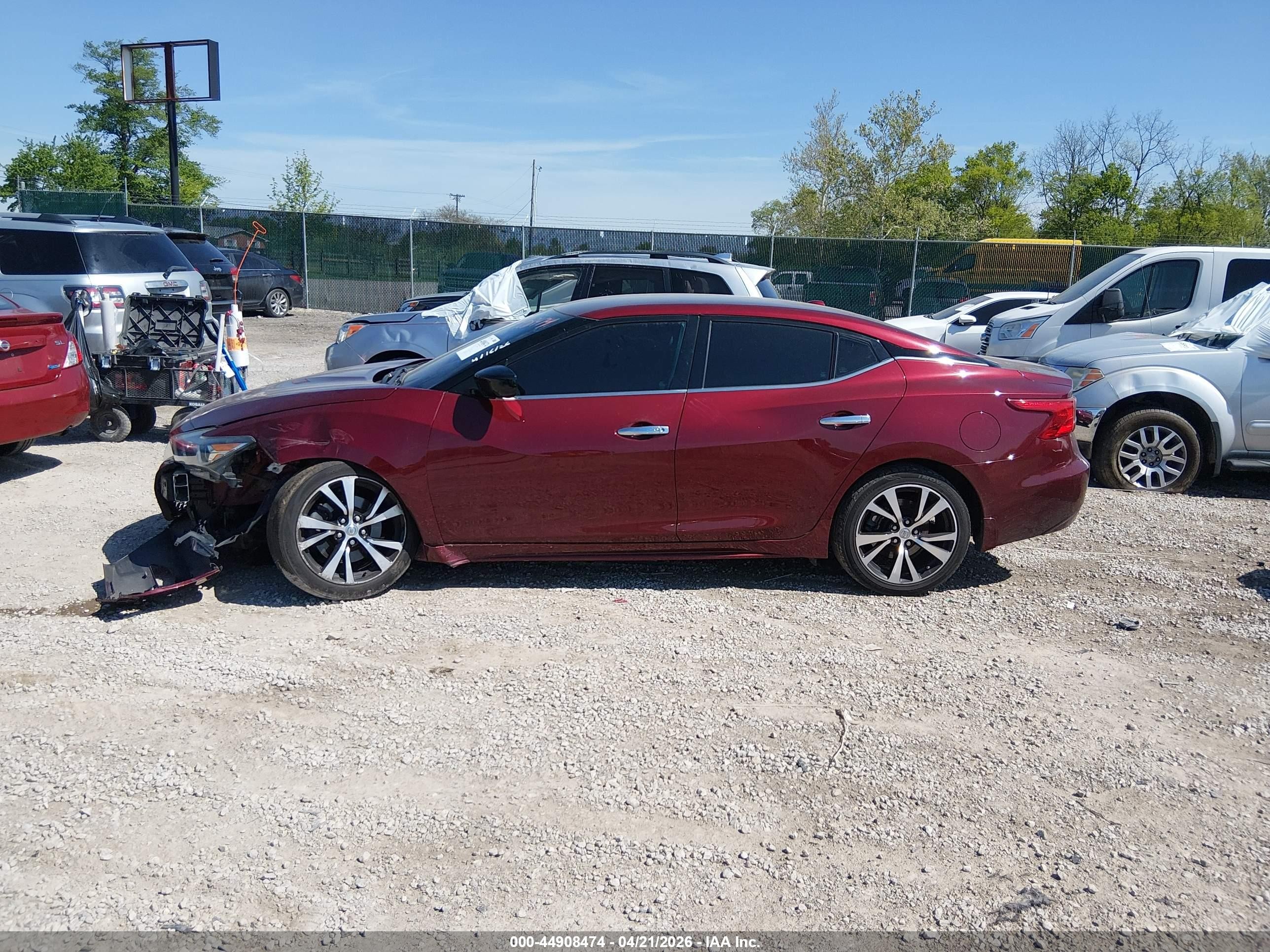 2018 Nissan Maxima 3.5 S Maroon vin: 1N4AA6AP6JC371069