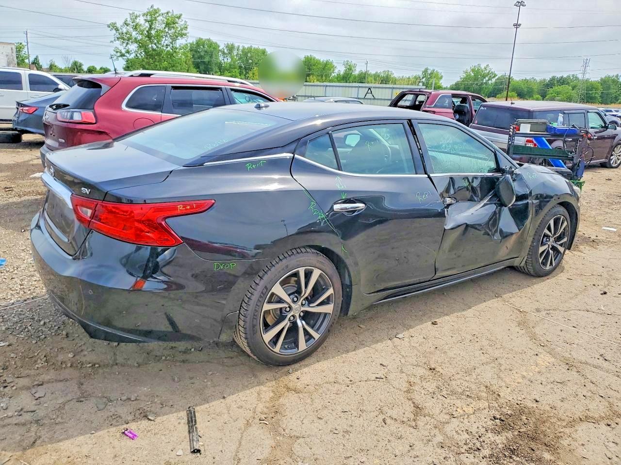 2016 Nissan Maxima 3.5 S Black vin: 1N4AA6AP7GC446130