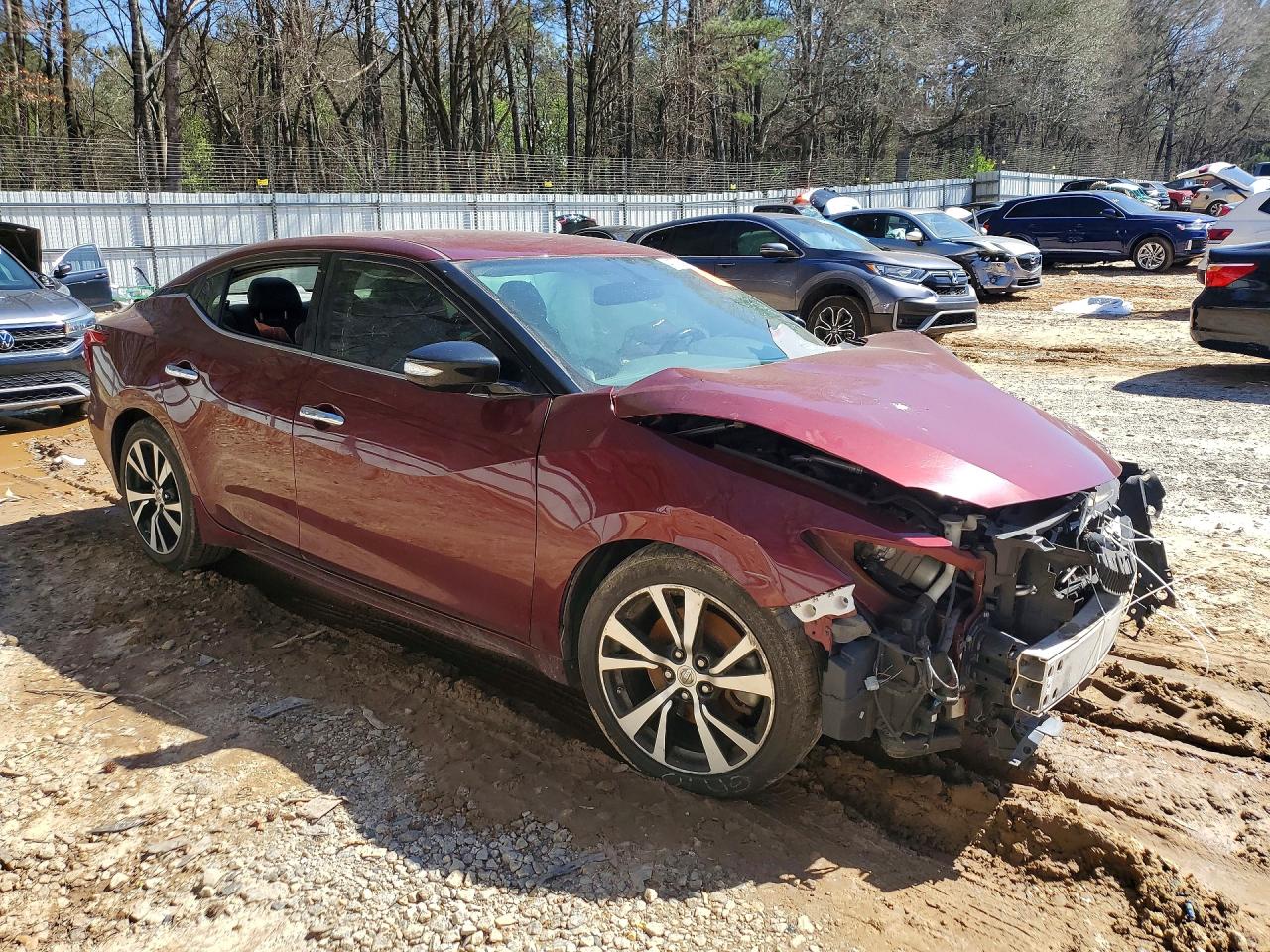 2018 Nissan Maxima 3.5 Sv Maroon vin: 1N4AA6AP7JC374546