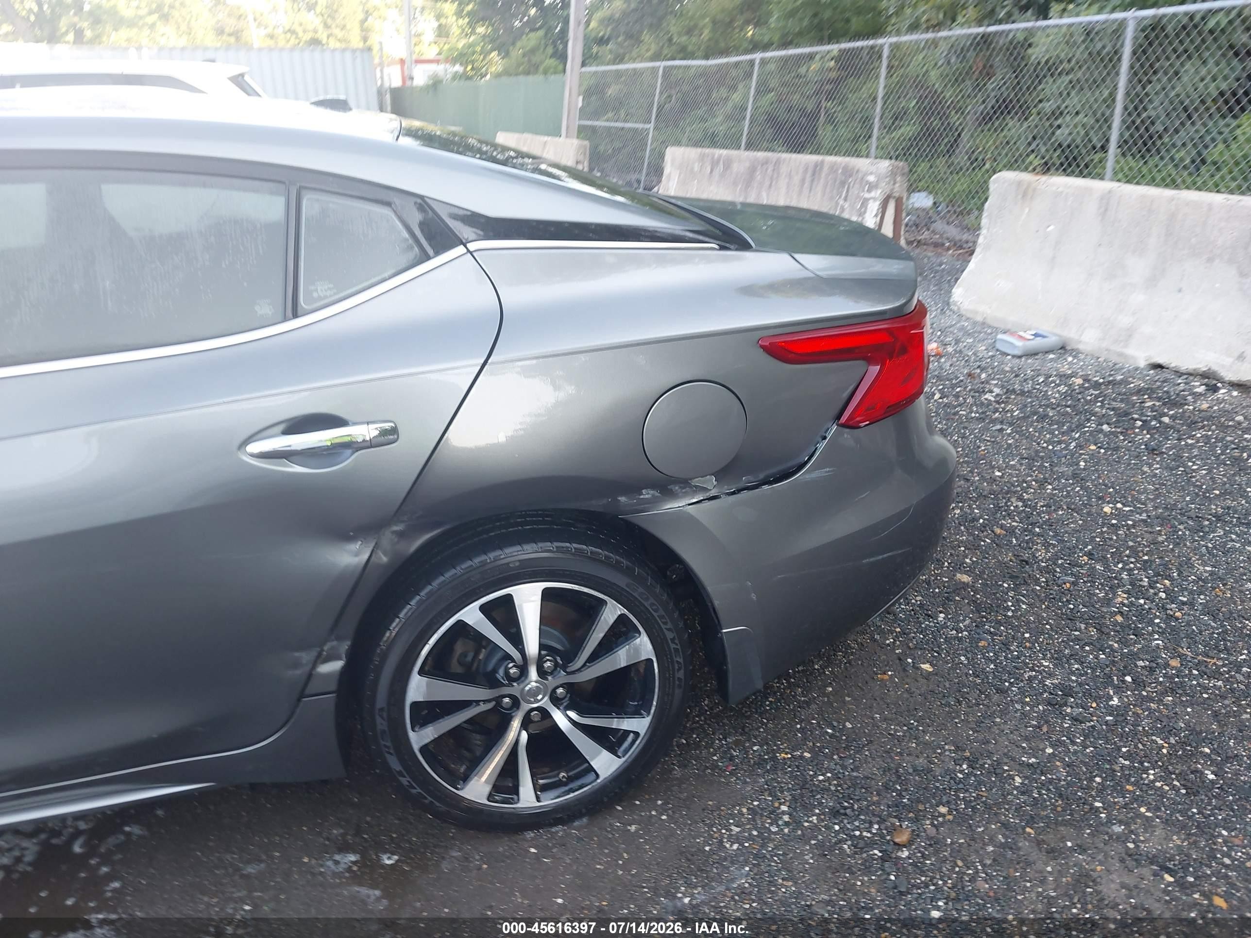 2018 Nissan Maxima 3.5 Sl Серый vin: 1N4AA6AP7JC375230