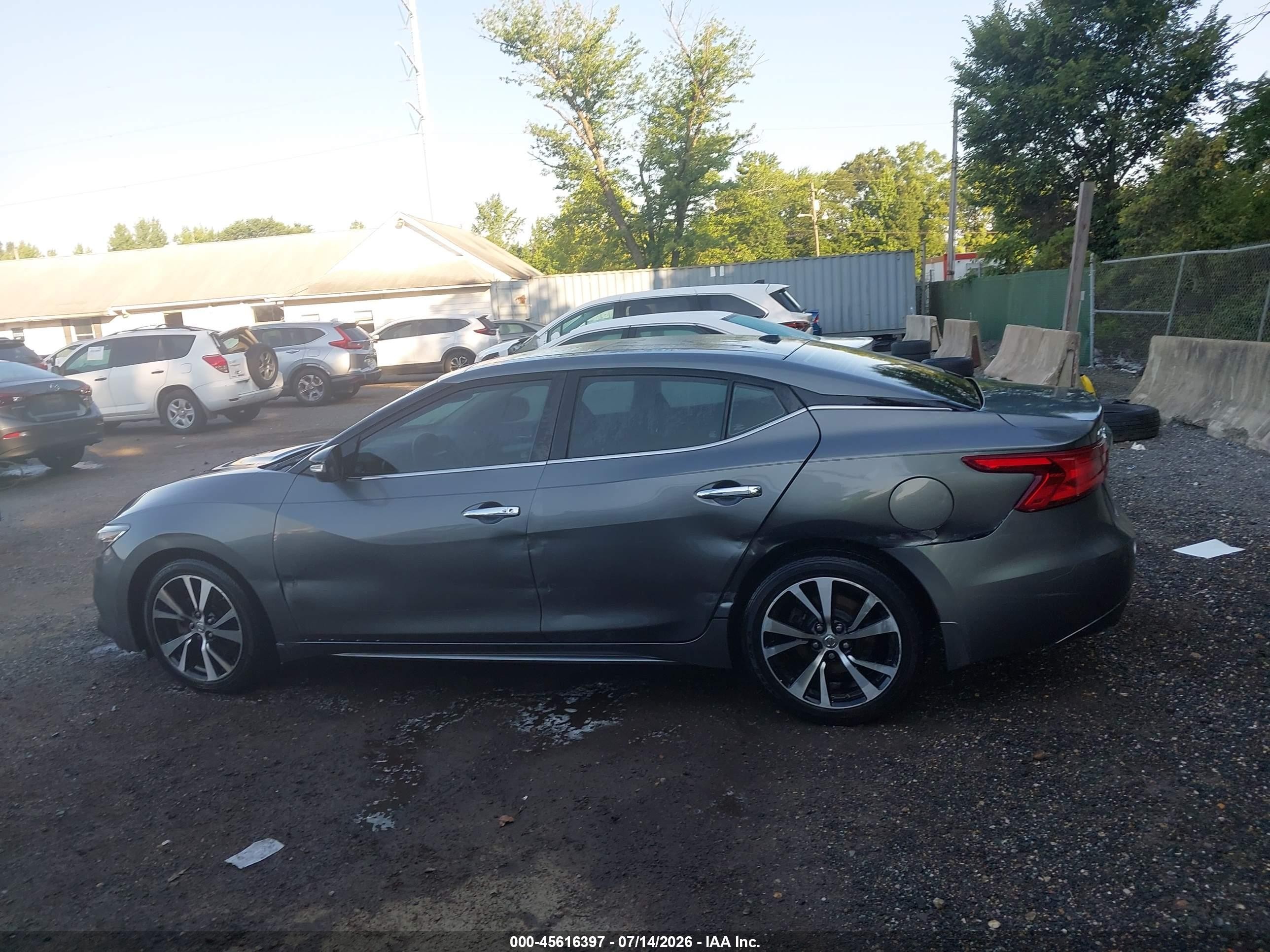 2018 Nissan Maxima 3.5 Sl Серый vin: 1N4AA6AP7JC375230