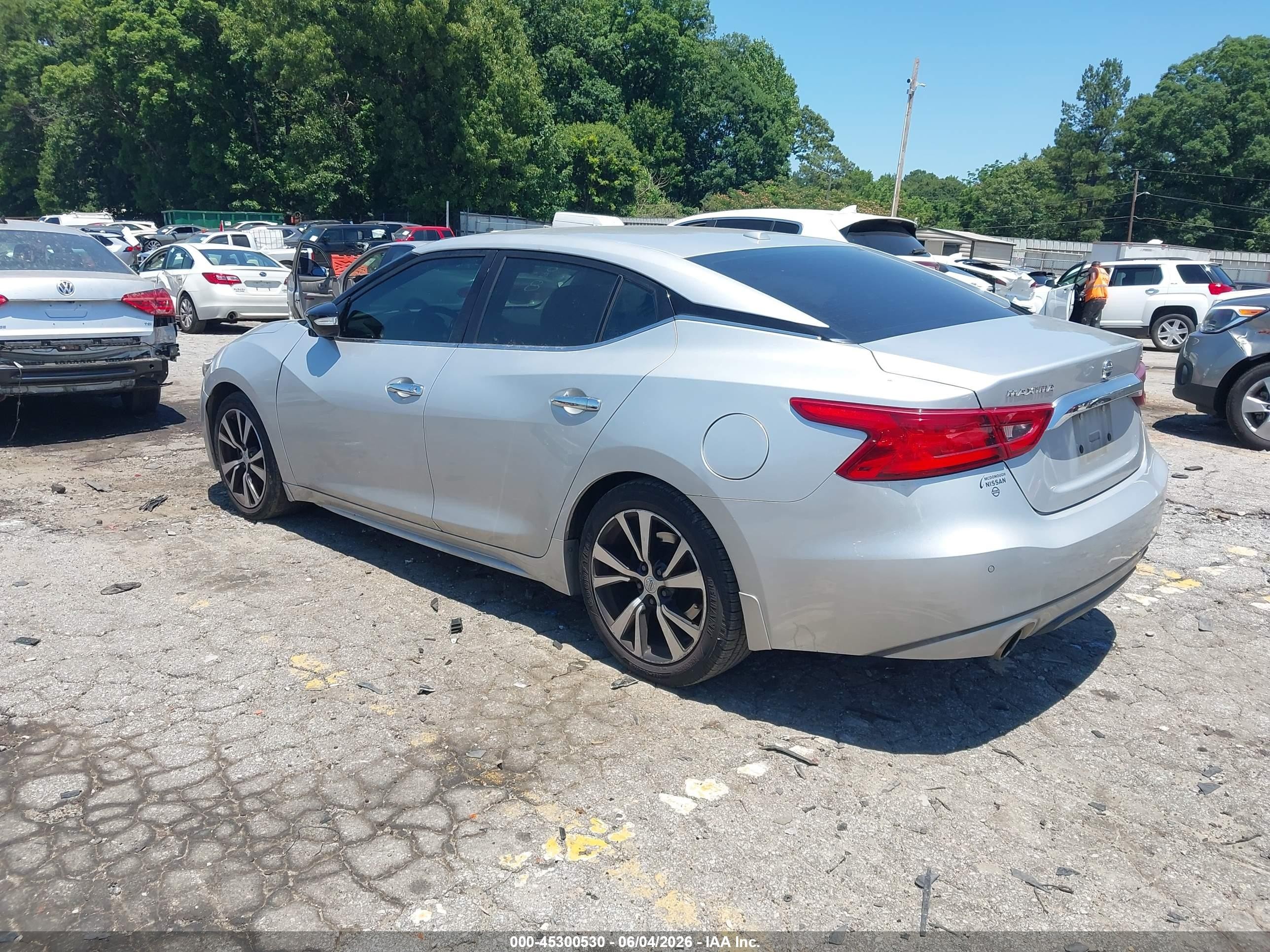 2018 Nissan Maxima 3.5 Sv Серебряный vin: 1N4AA6AP7JC390858