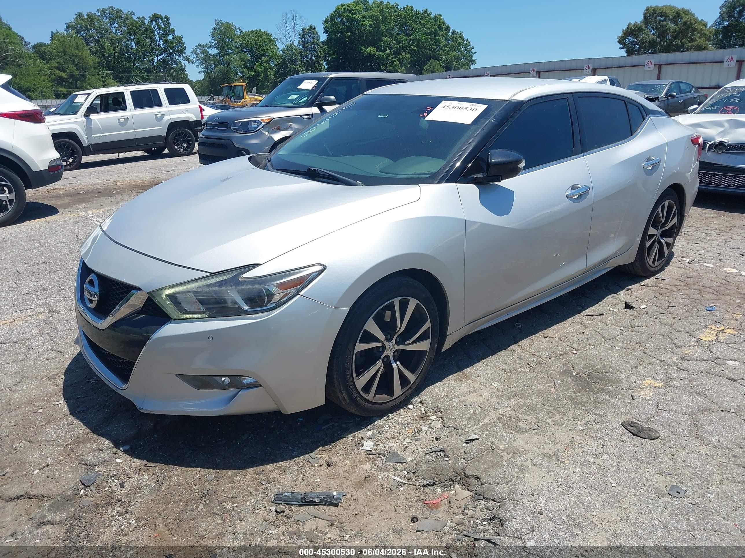 2018 Nissan Maxima 3.5 Sv Серебряный vin: 1N4AA6AP7JC390858