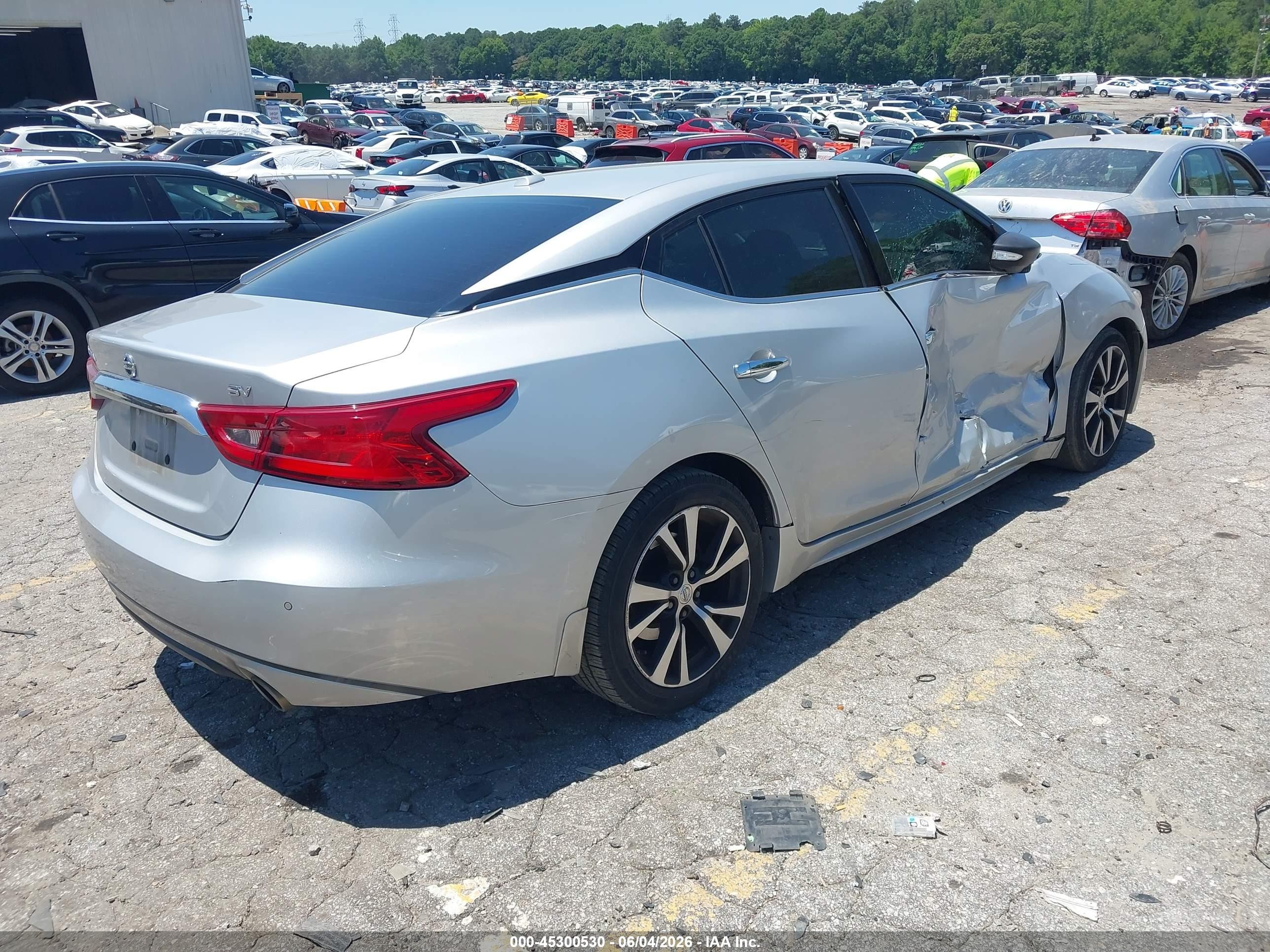 2018 Nissan Maxima 3.5 Sv Серебряный vin: 1N4AA6AP7JC390858