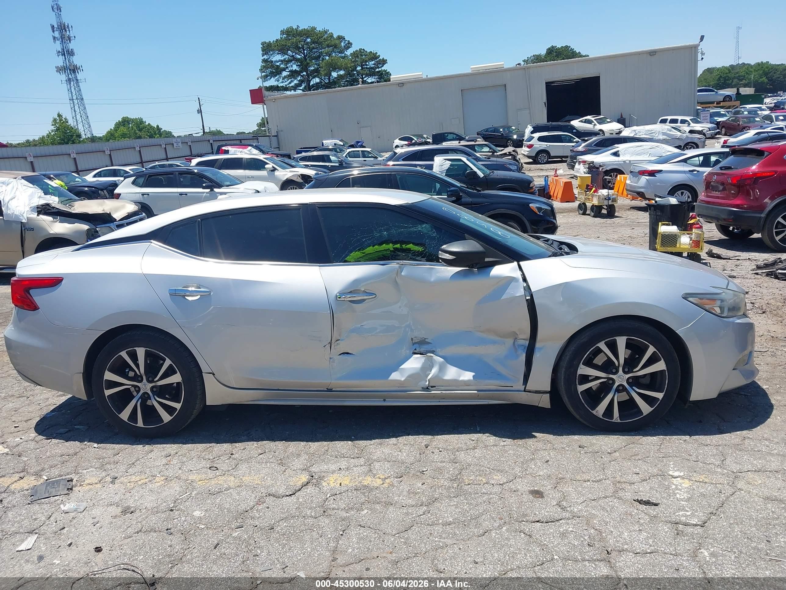 2018 Nissan Maxima 3.5 Sv Серебряный vin: 1N4AA6AP7JC390858
