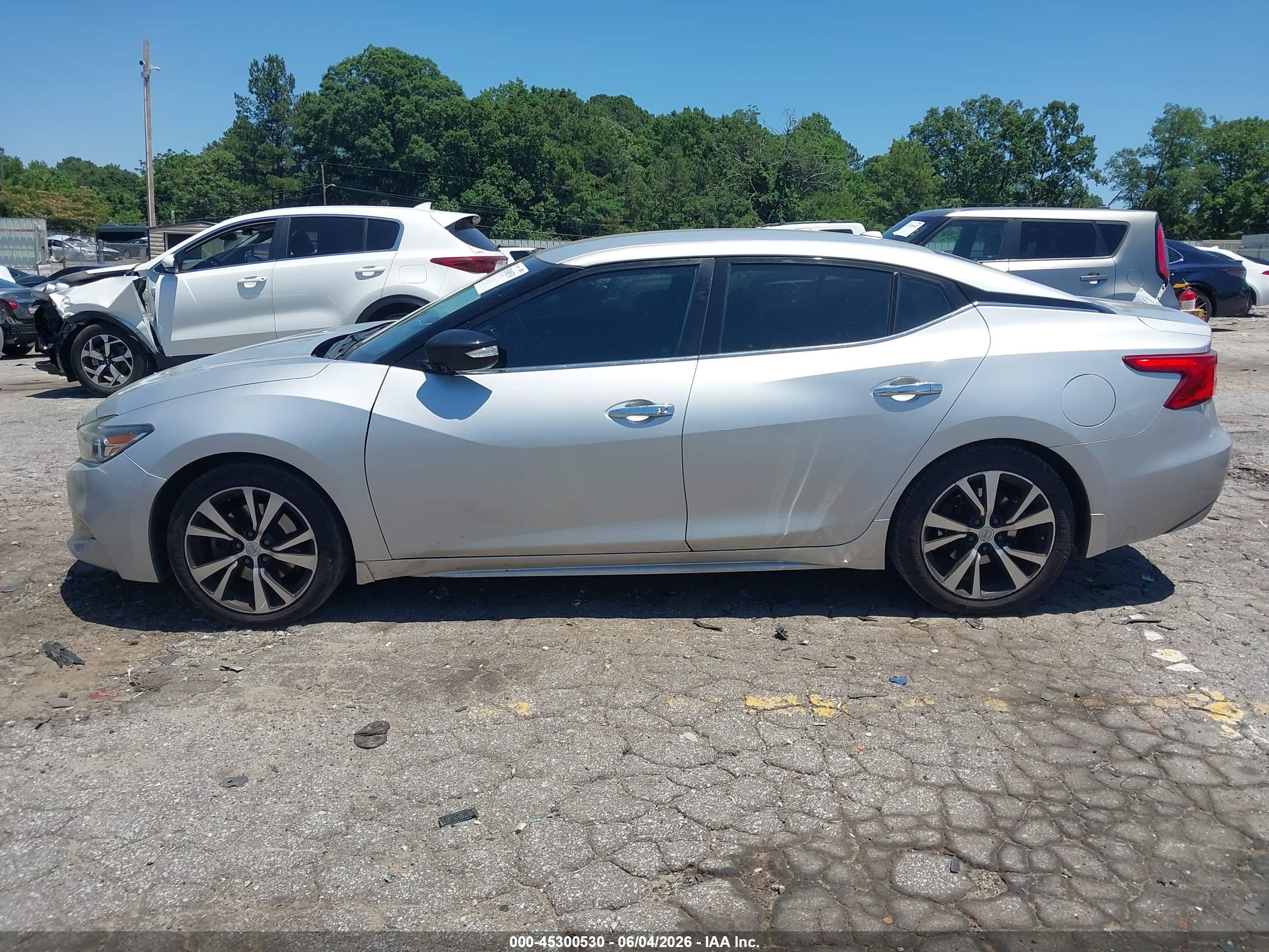 2018 Nissan Maxima 3.5 Sv Серебряный vin: 1N4AA6AP7JC390858
