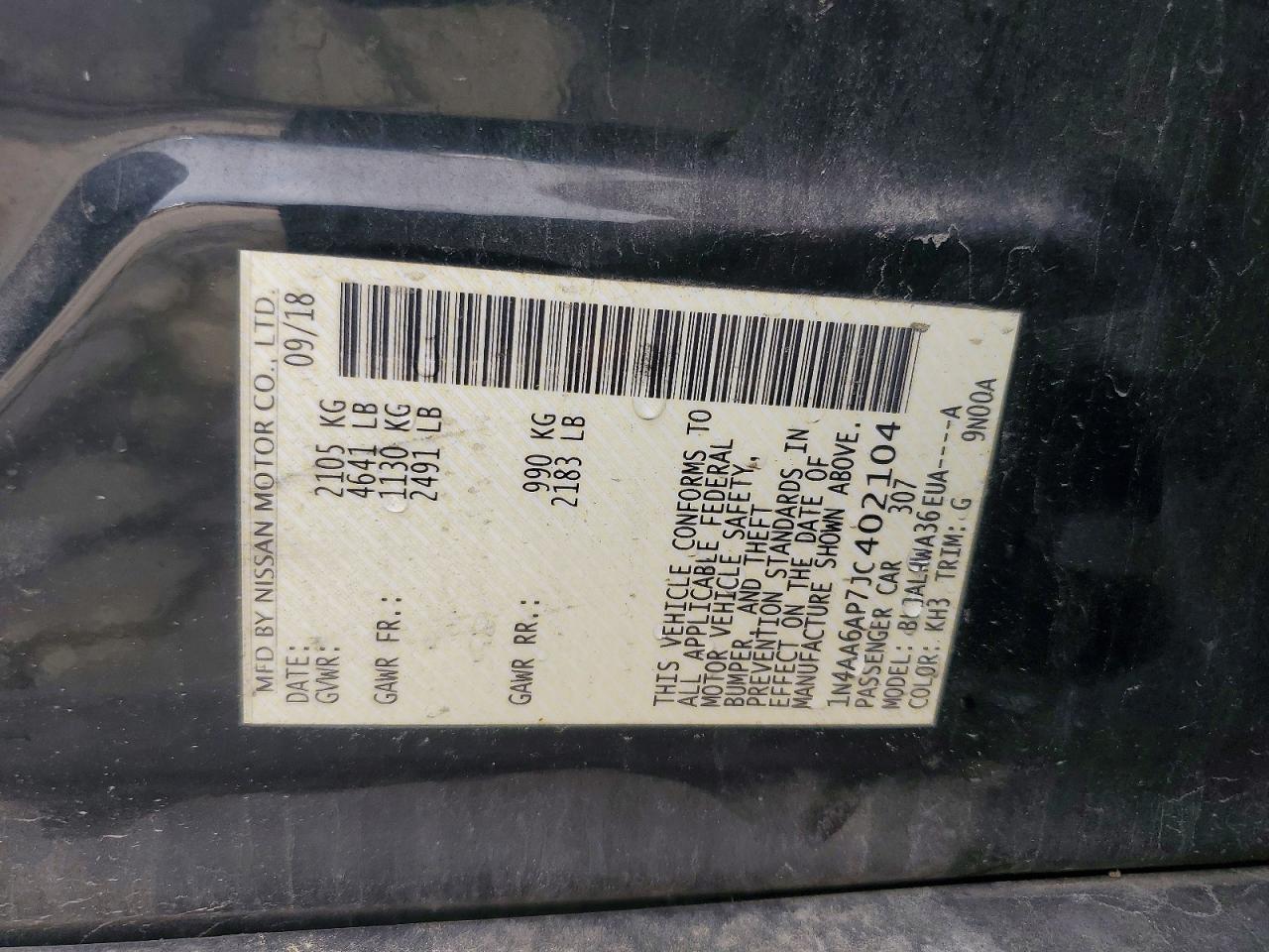 2018 Nissan Maxima Platinum Black vin: 1N4AA6AP7JC402104