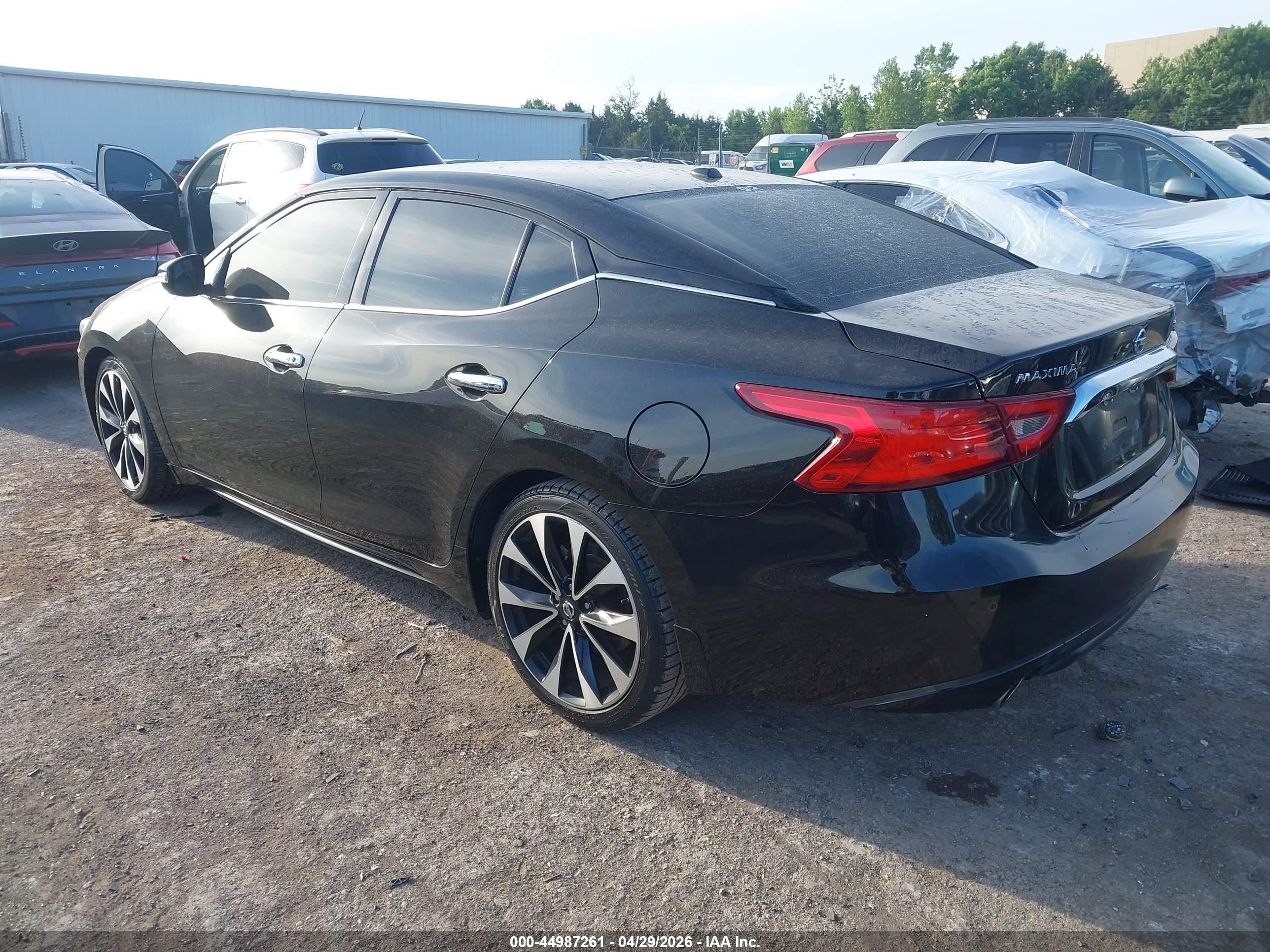 2017 Nissan Maxima 3.5 Sr Black vin: 1N4AA6AP8HC445487