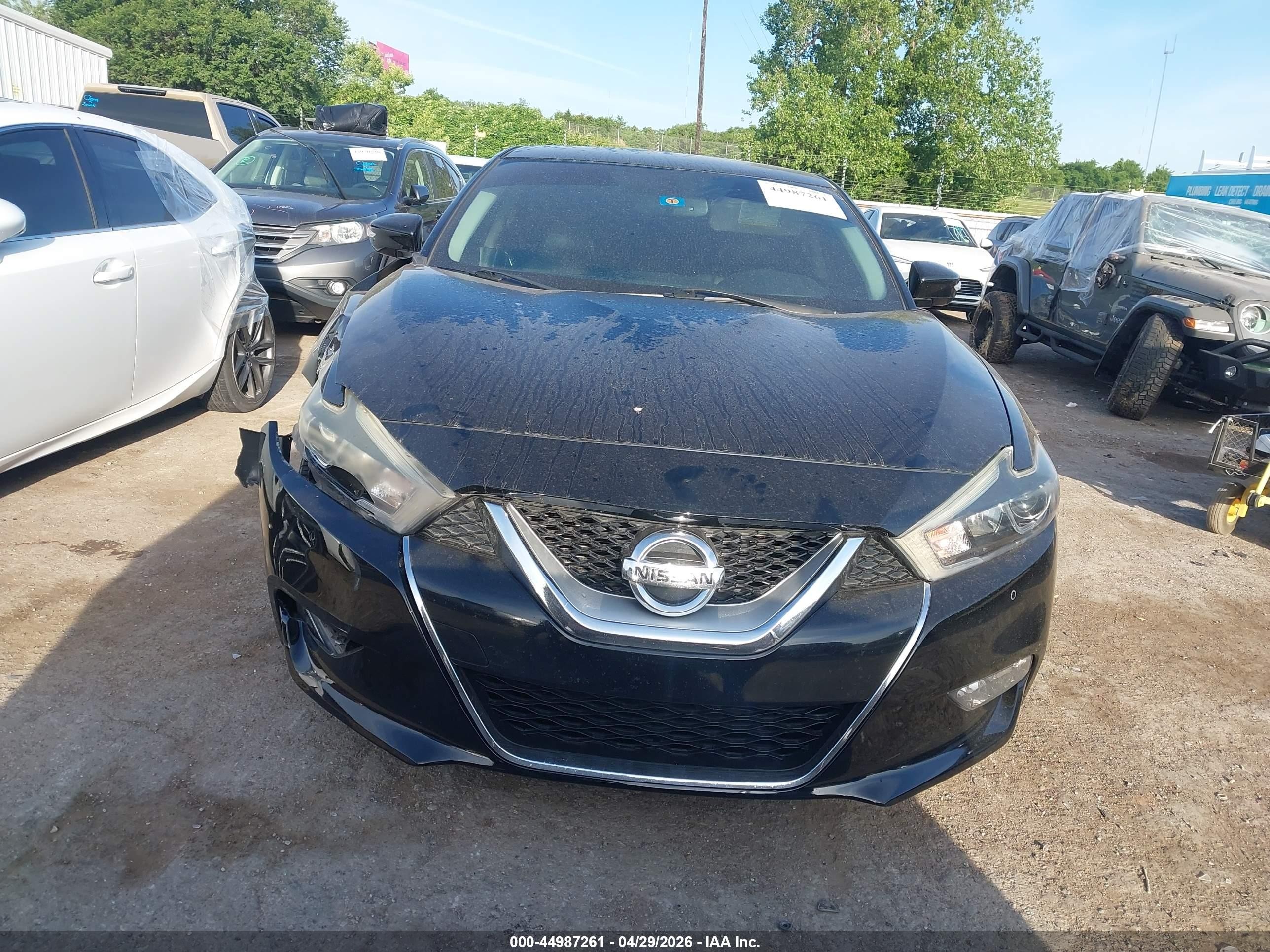 2017 Nissan Maxima 3.5 Sr Black vin: 1N4AA6AP8HC445487