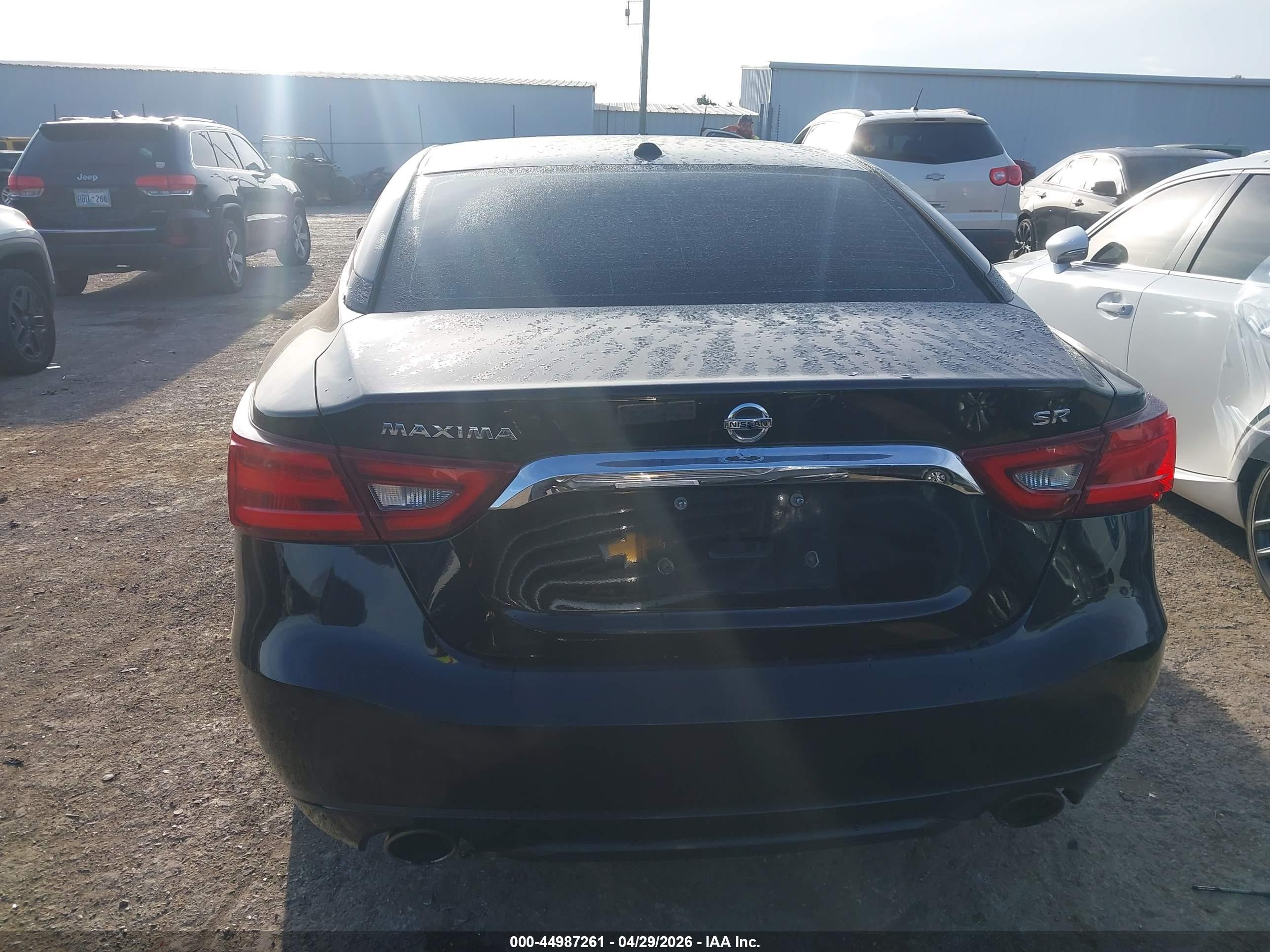 2017 Nissan Maxima 3.5 Sr Black vin: 1N4AA6AP8HC445487
