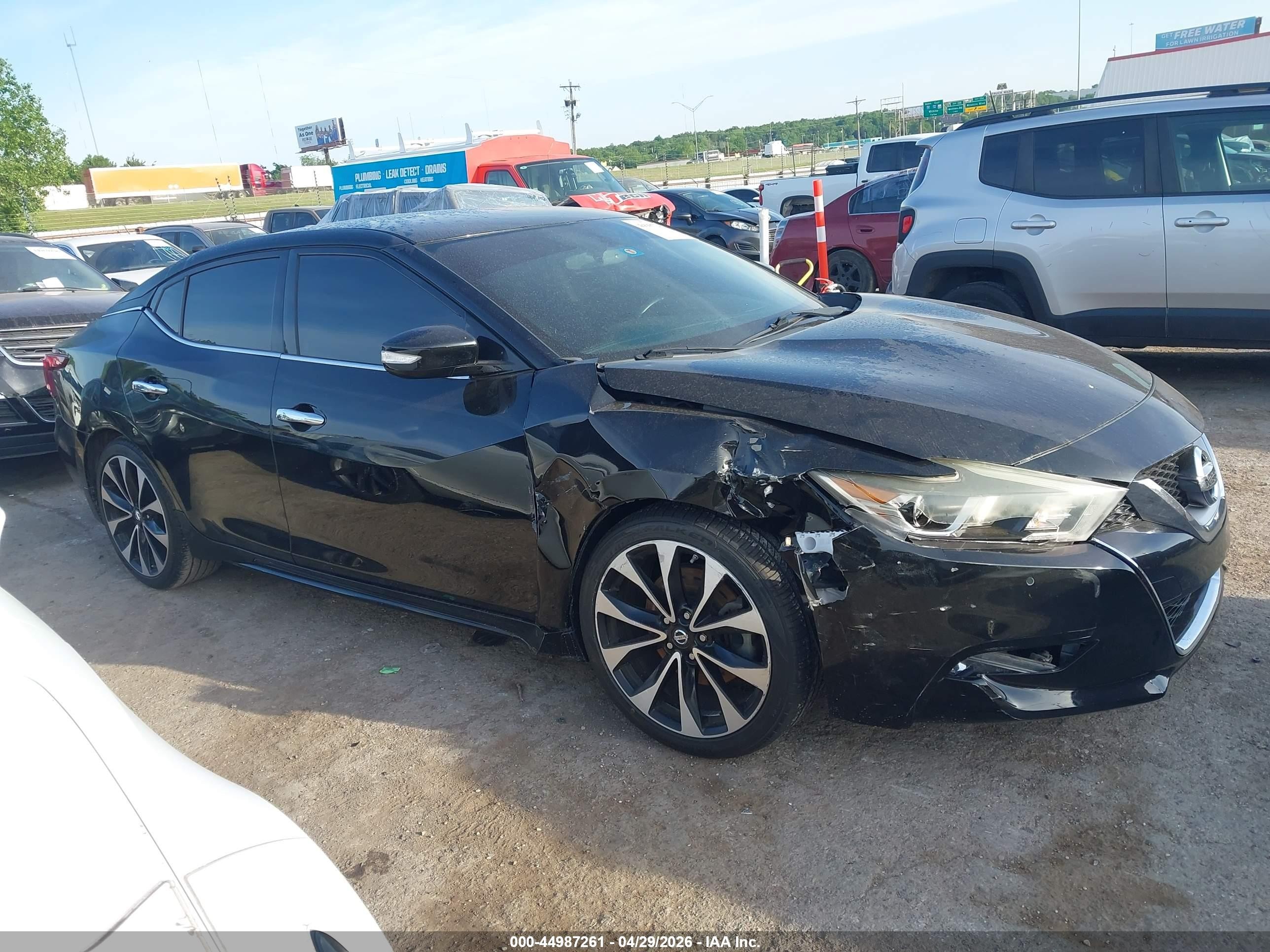 2017 Nissan Maxima 3.5 Sr Black vin: 1N4AA6AP8HC445487