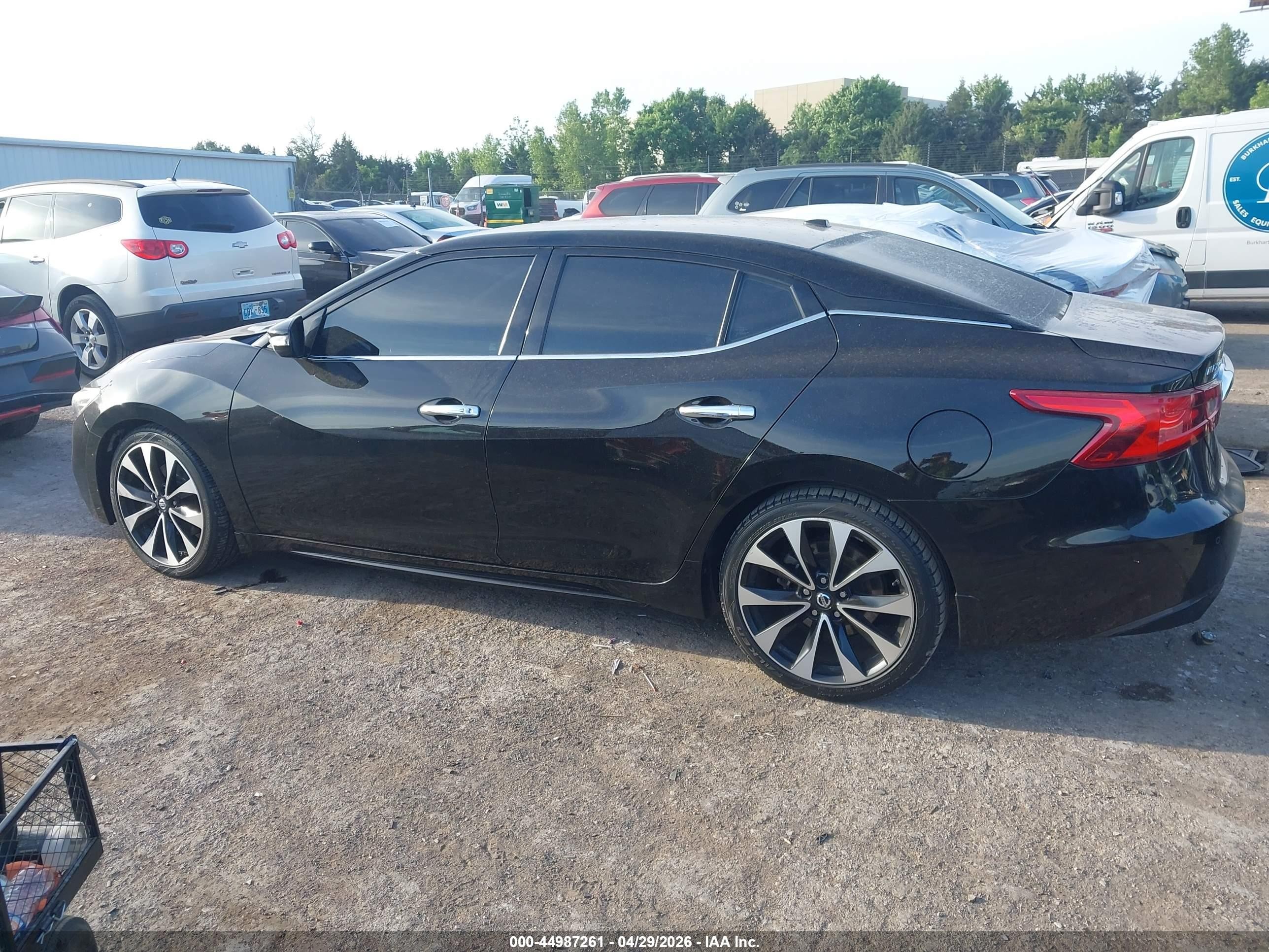 2017 Nissan Maxima 3.5 Sr Black vin: 1N4AA6AP8HC445487