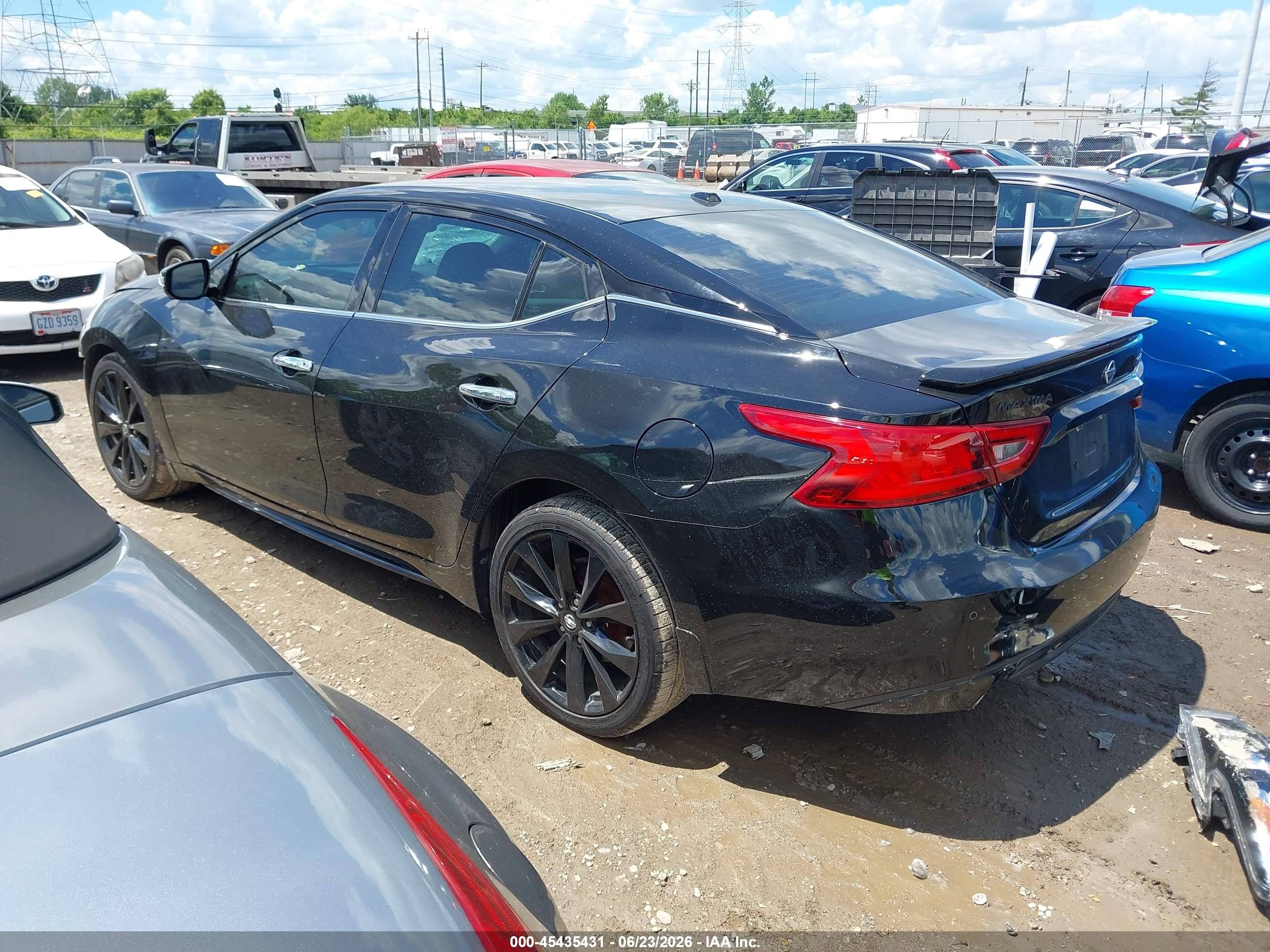 2018 Nissan Maxima 3.5 Sr Black vin: 1N4AA6AP8JC374278