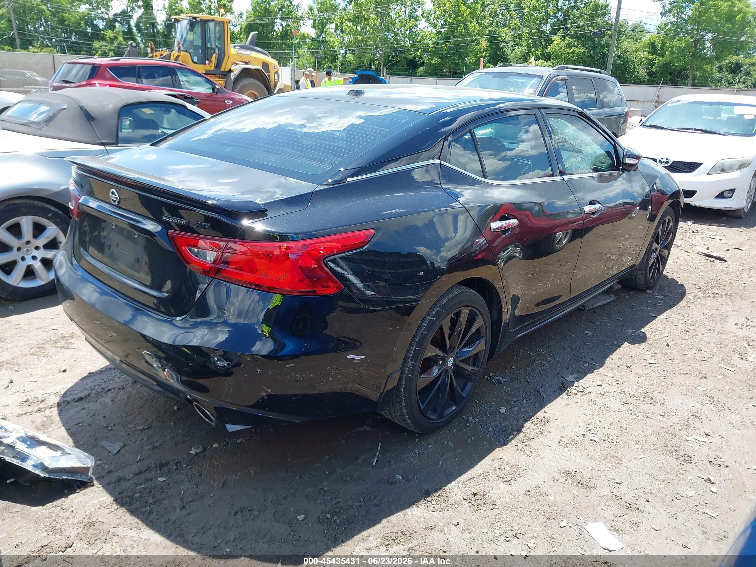 2018 Nissan Maxima 3.5 Sr Black vin: 1N4AA6AP8JC374278