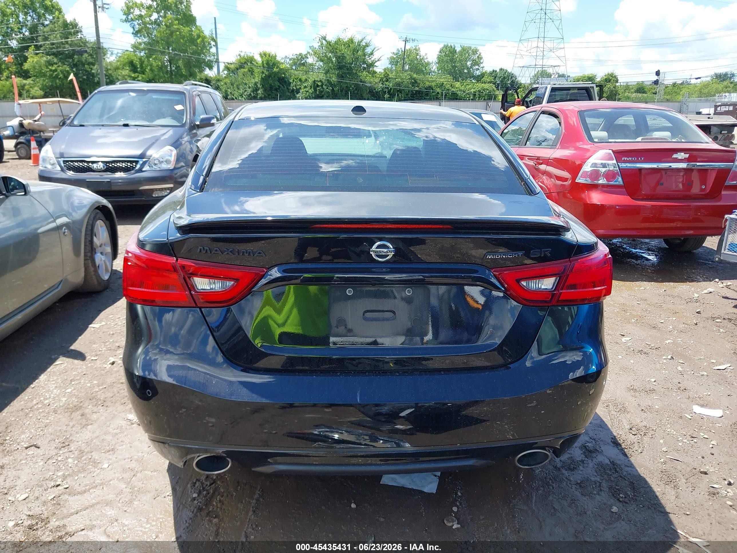 2018 Nissan Maxima 3.5 Sr Black vin: 1N4AA6AP8JC374278